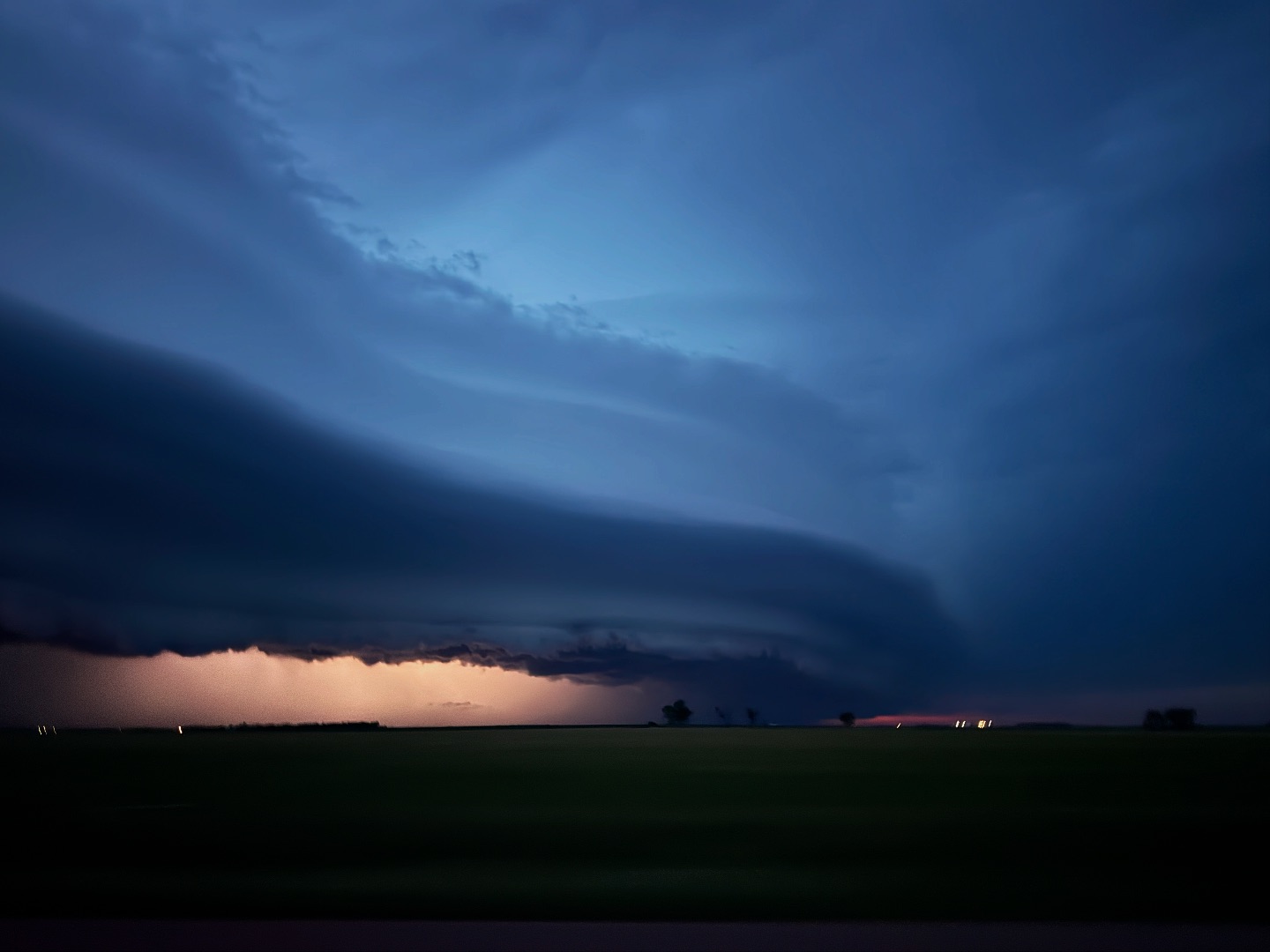 On 6-27-25 a majestic shelf cloud formed east of Lake Andes, SD