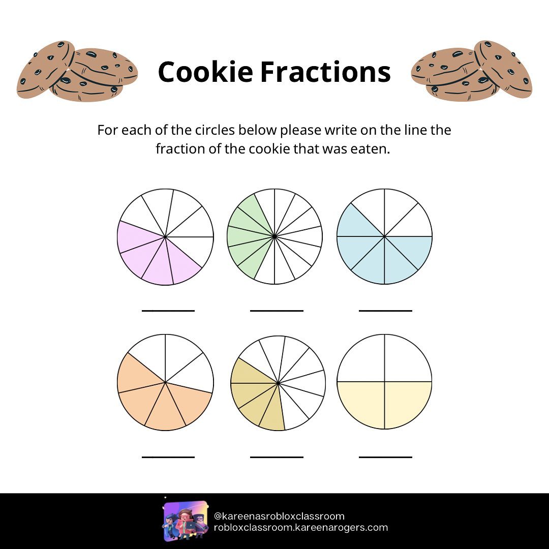 A fraction represents a part... - Kareena's Roblox Classroom | Facebook