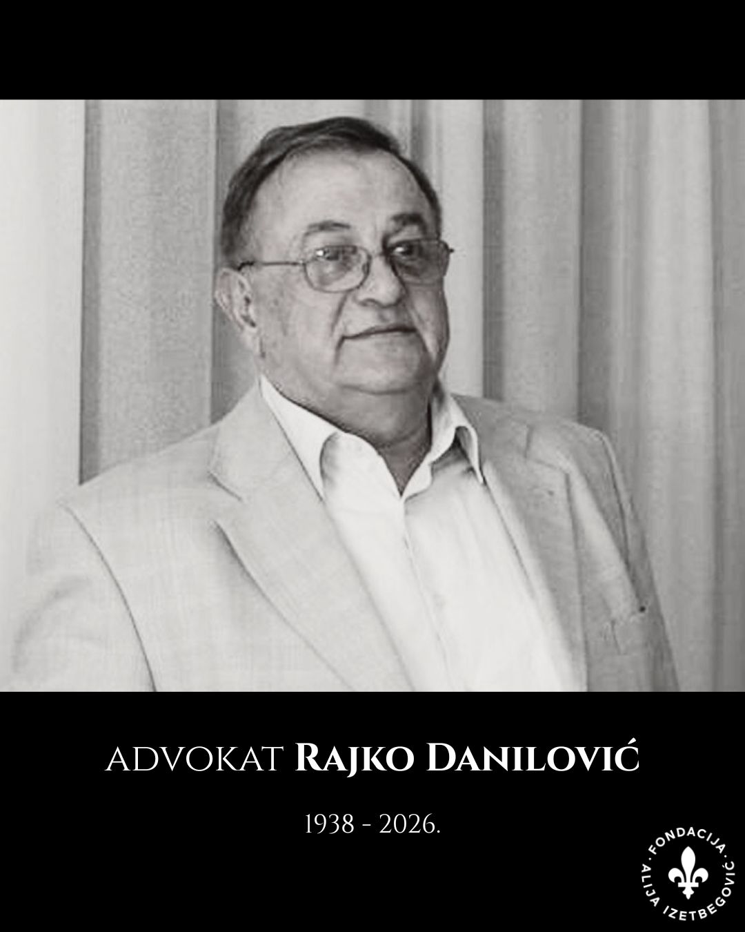 Poznati srbijanski advokat,... - Fondacija Alija Izetbegović | Facebook
