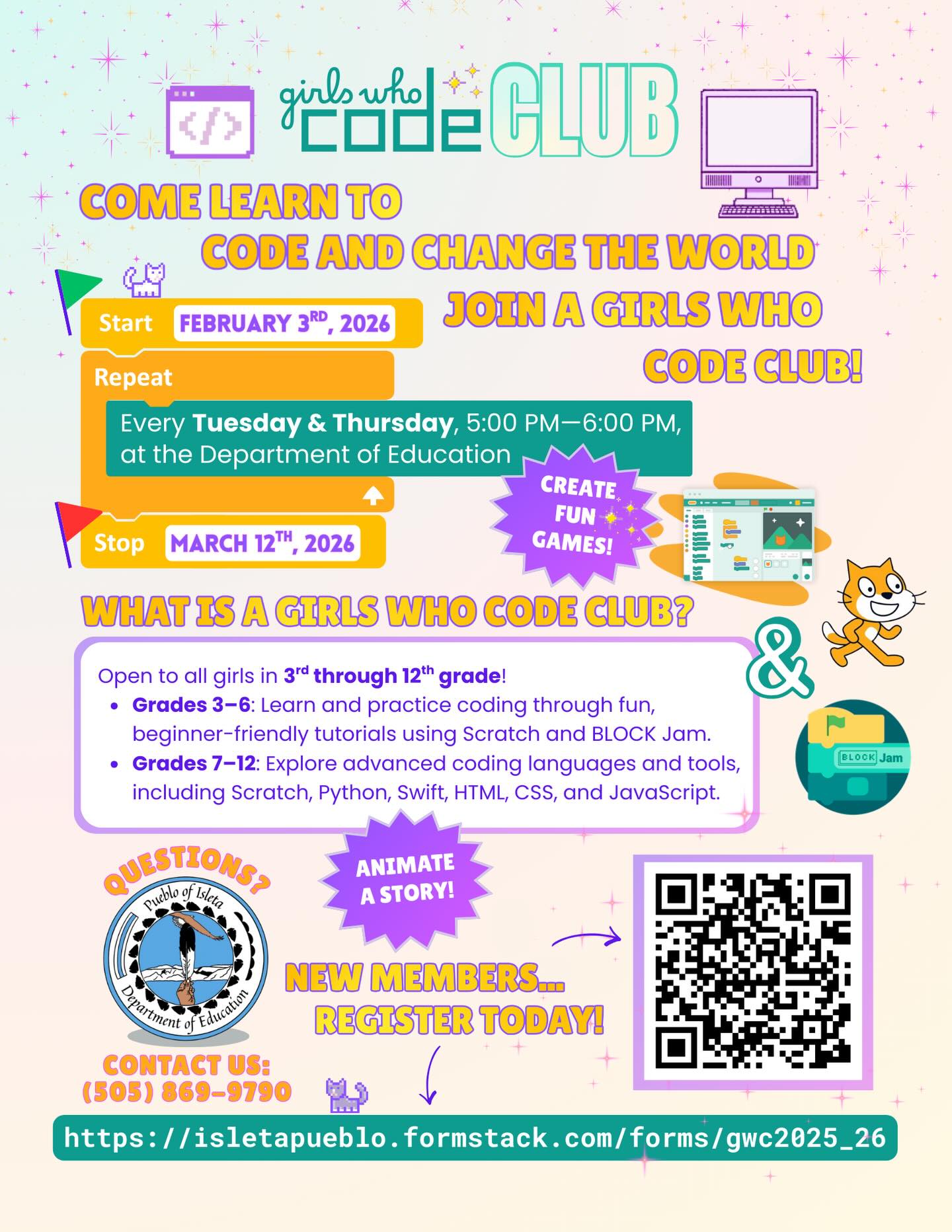 Pueblo - 💻💡 Calling all future coders! Girls Who Code Club is back at ...