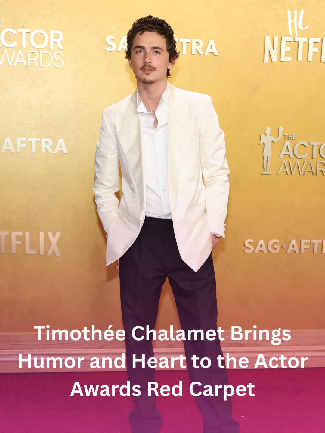 Hollywood - At the Actor Awards, Timothée Chalamet showed that laughter ...