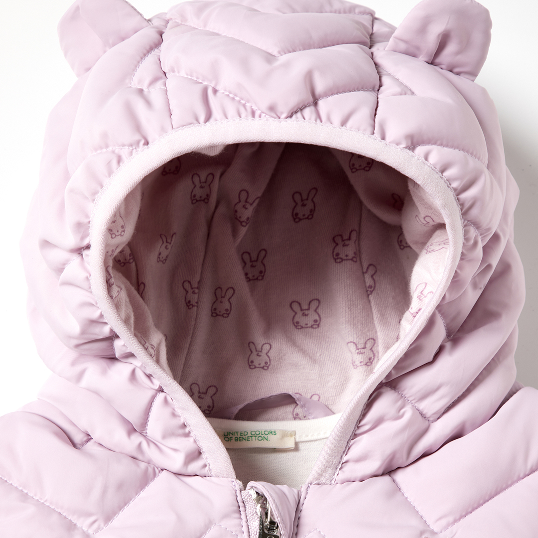 Veste Femme United Colors Of Benetton - Blouson Capuche - Polyester Recyclé - Coupe Légèrement A