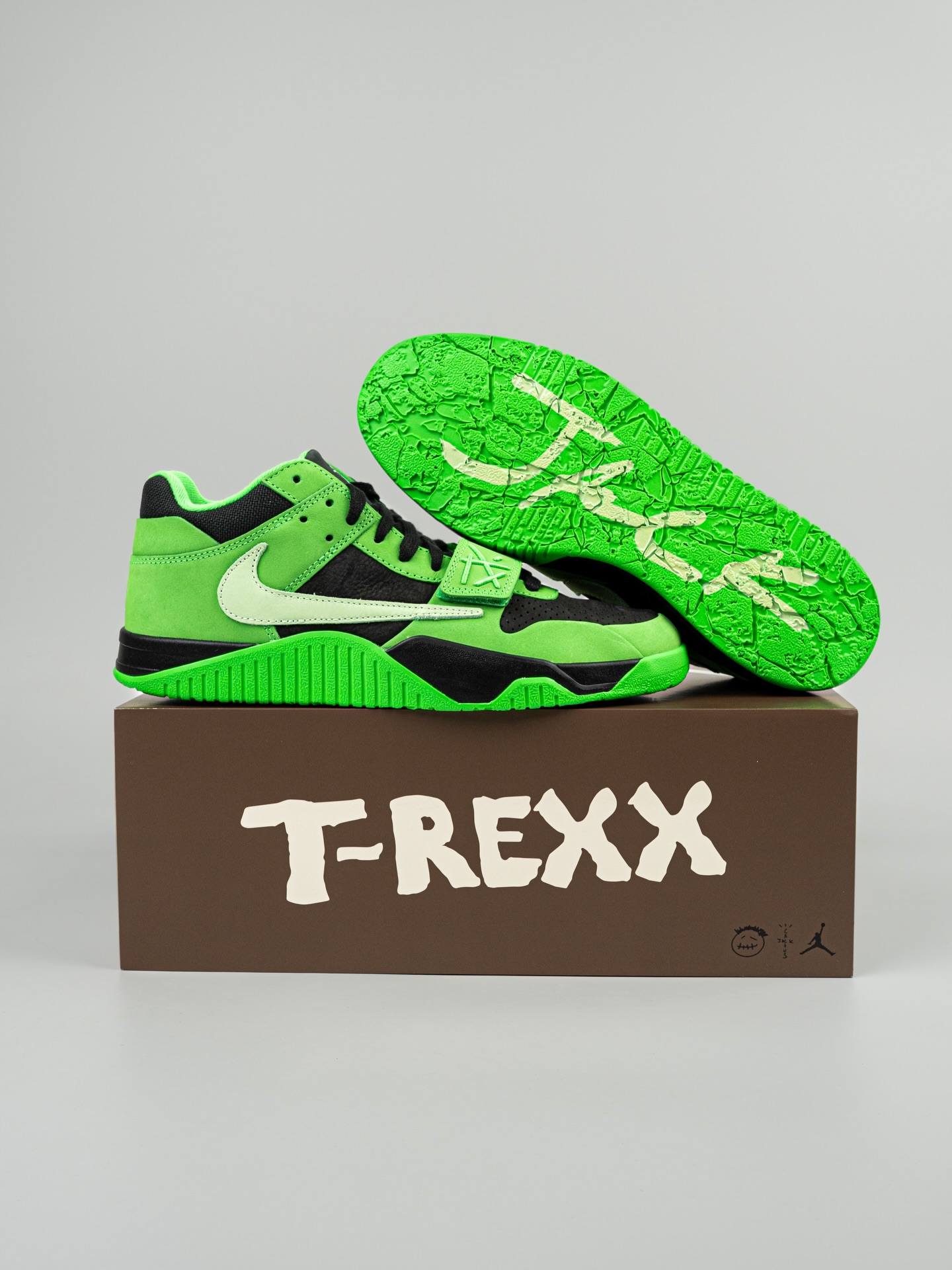 Travis Scott's Jordan CJ1 T-Rexx “Green Spark”🧪 I'd been waiting