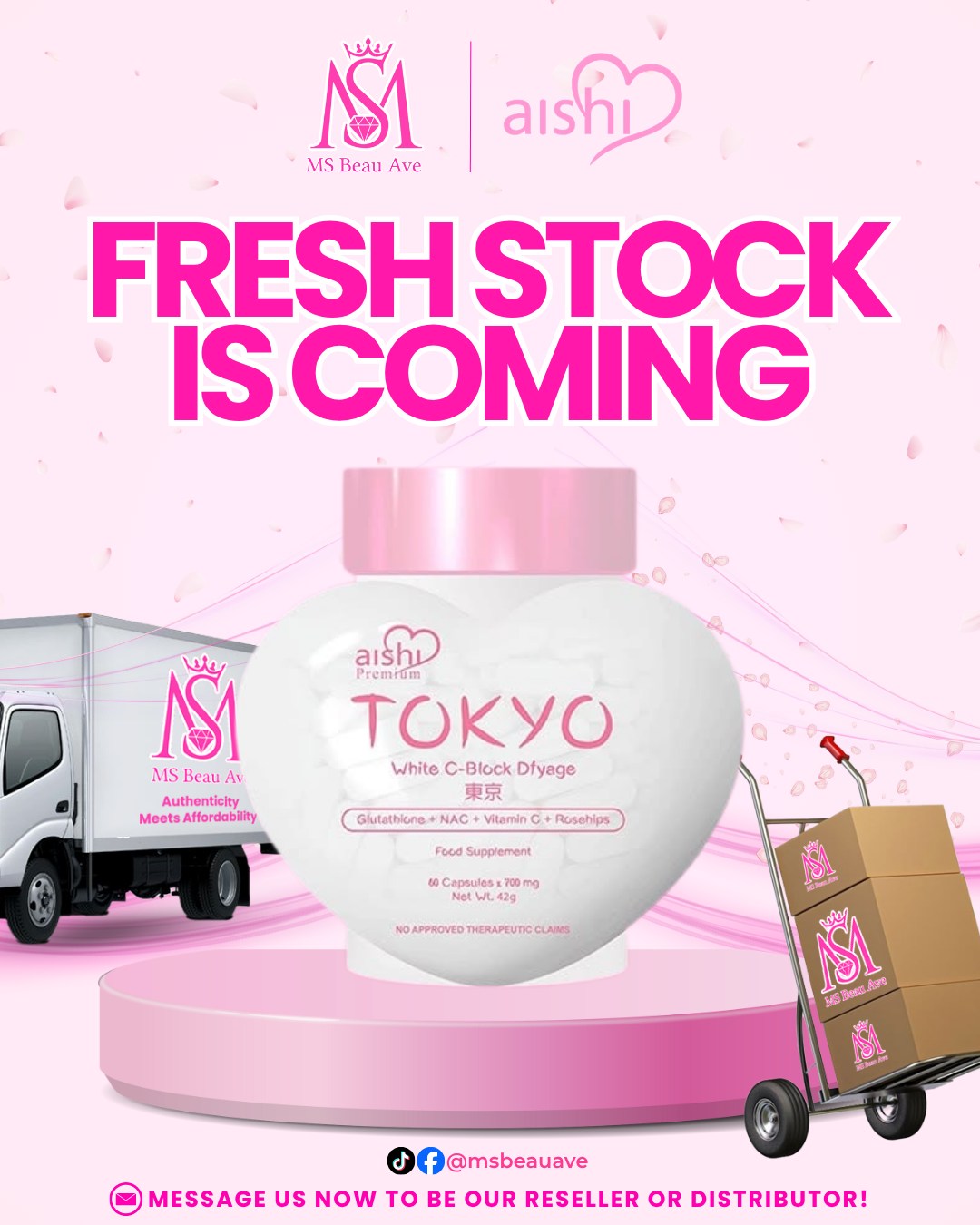aishi tokyo glutathione price philippines FRESH STOCK IS COMING! IS ON THE WAY! ✨💗 Fresh stocks of AISHi Premium TOKYO are coming soon to MS Beau Ave! 📦🔥 Kung matagal mo na itong hinihintay, ito Beta Glucan