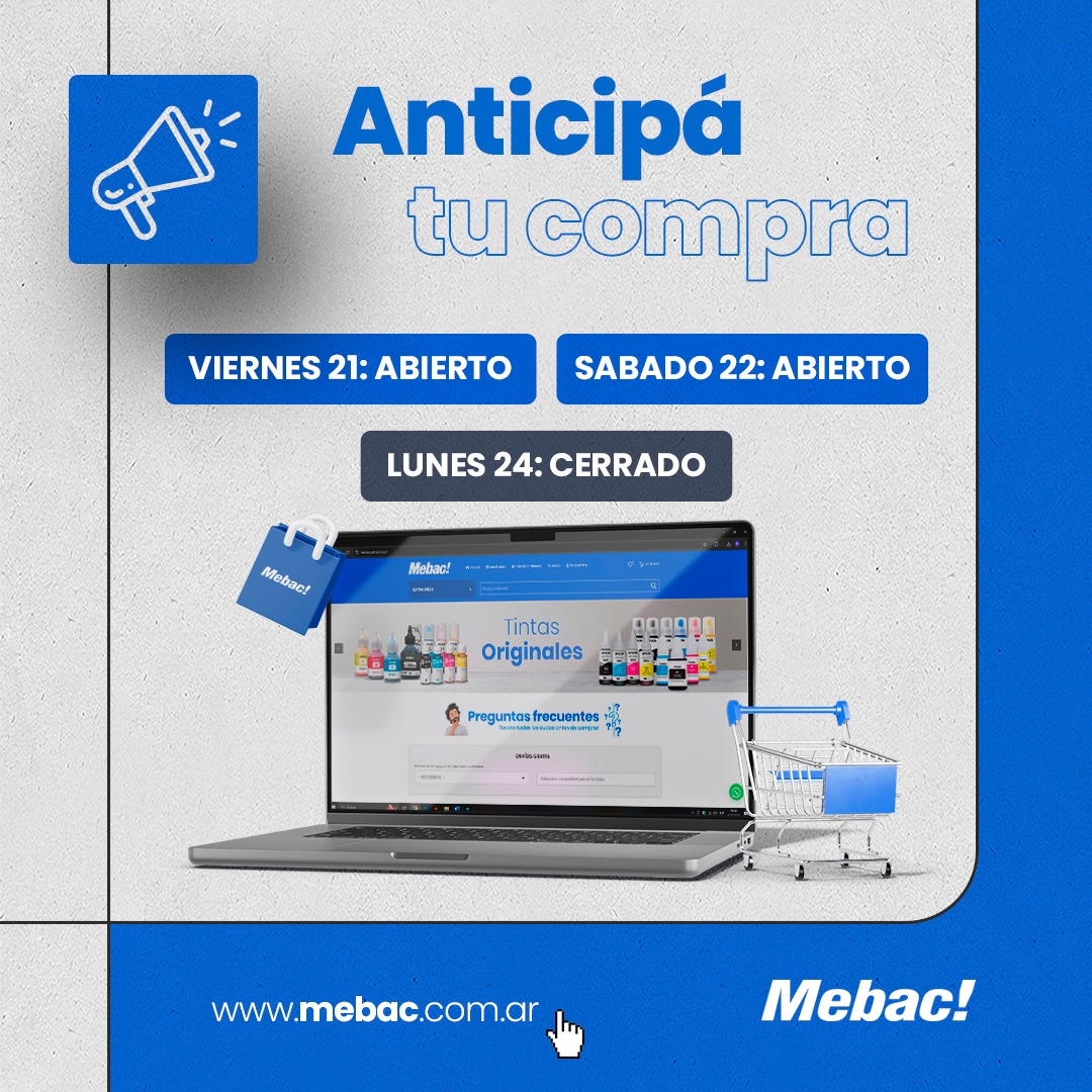 Mebac! Salta - ⏳ Anticipa y asegura tus productos... | Facebook