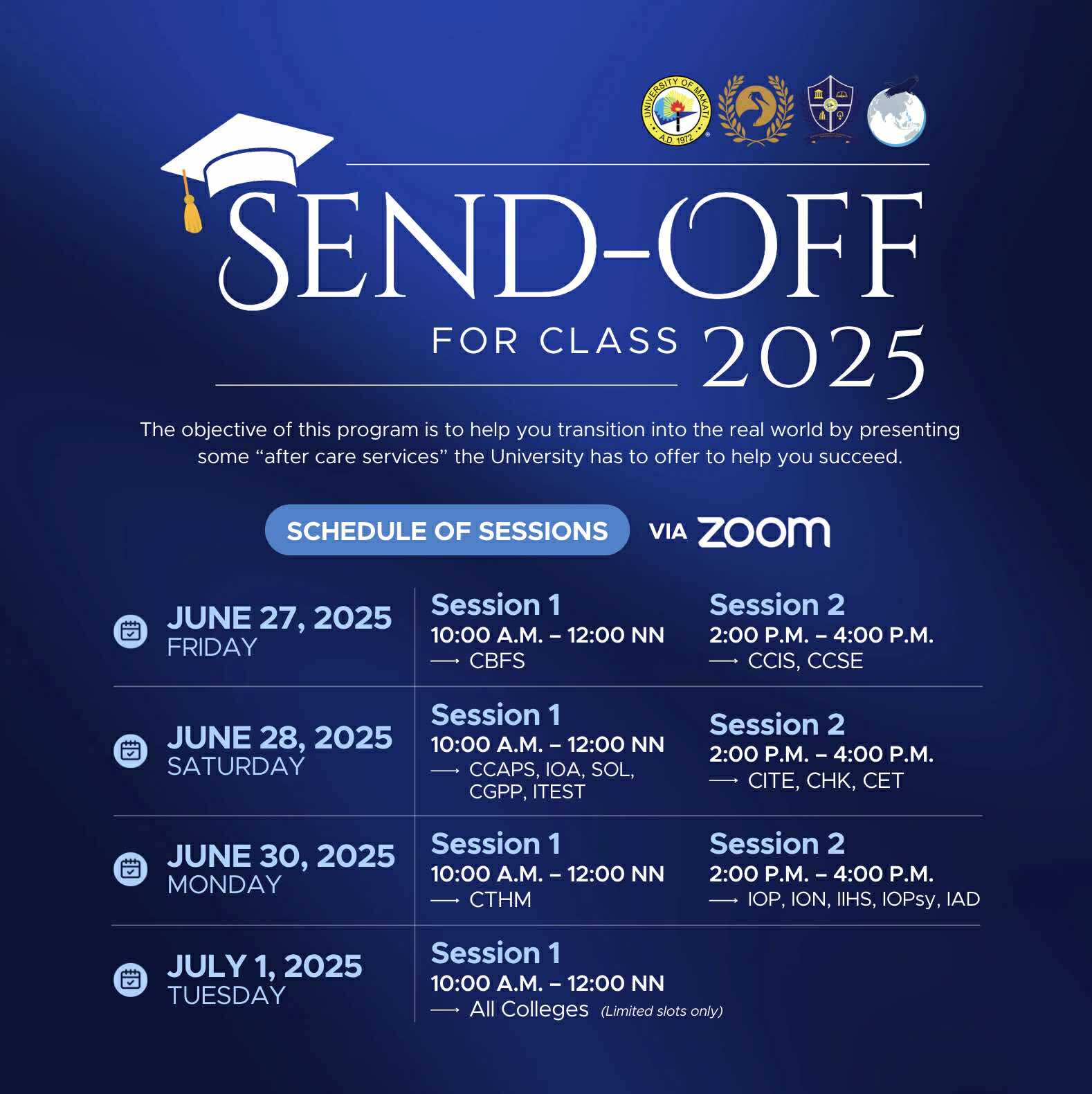 The Mandatory Send-Off Program for... - University of Makati | Facebook