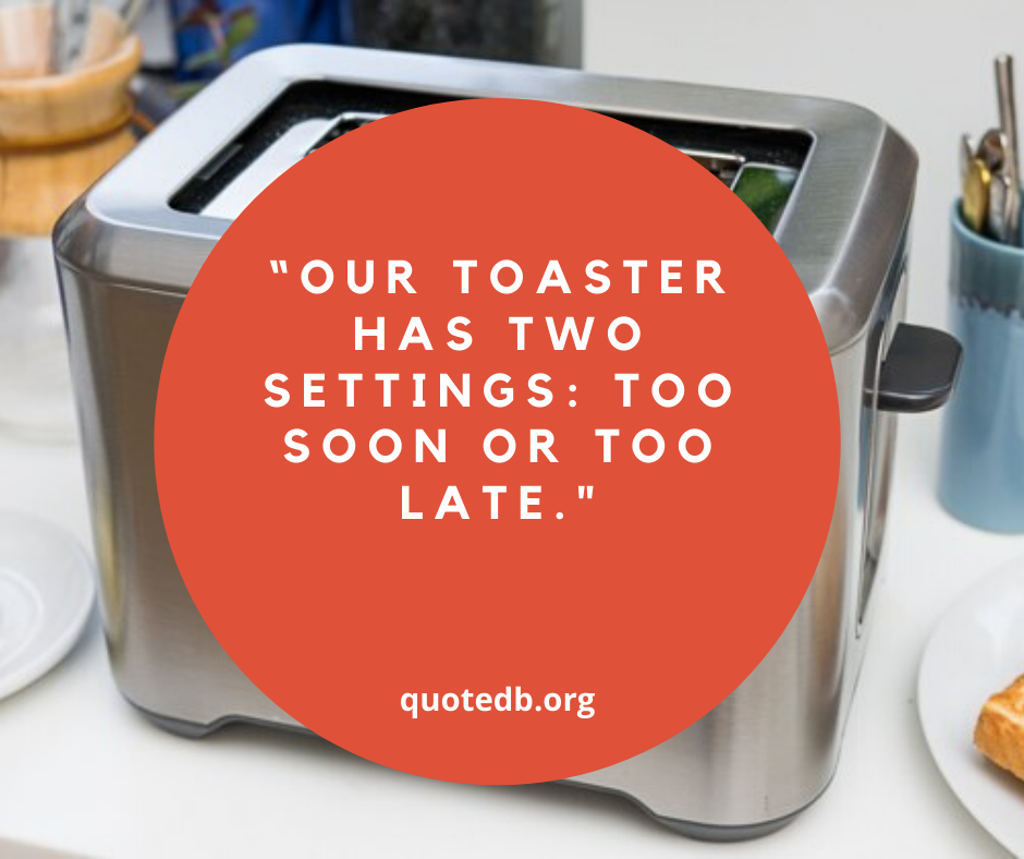 “Our toaster has two settings: too... - Funny Food Quotes | Facebook