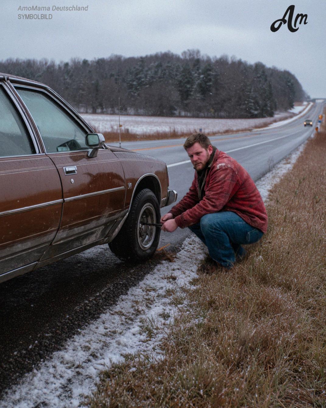 AmoMama - Ich half einem älteren Ehepaar mit einem platten Reifen auf ...
