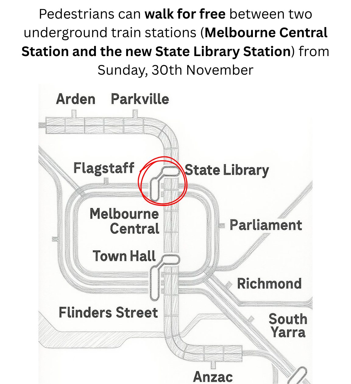 Pedestrians can walk for free between... - Explore Melbourne | Facebook