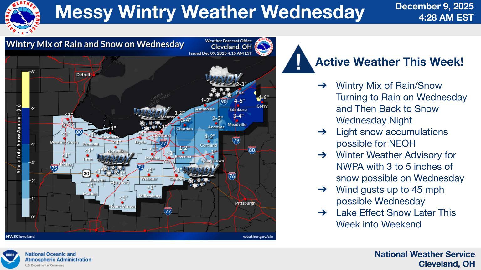 US - Wintry Mix of Rain/Snow Turning to Rain on Wednesday and Then Back ...