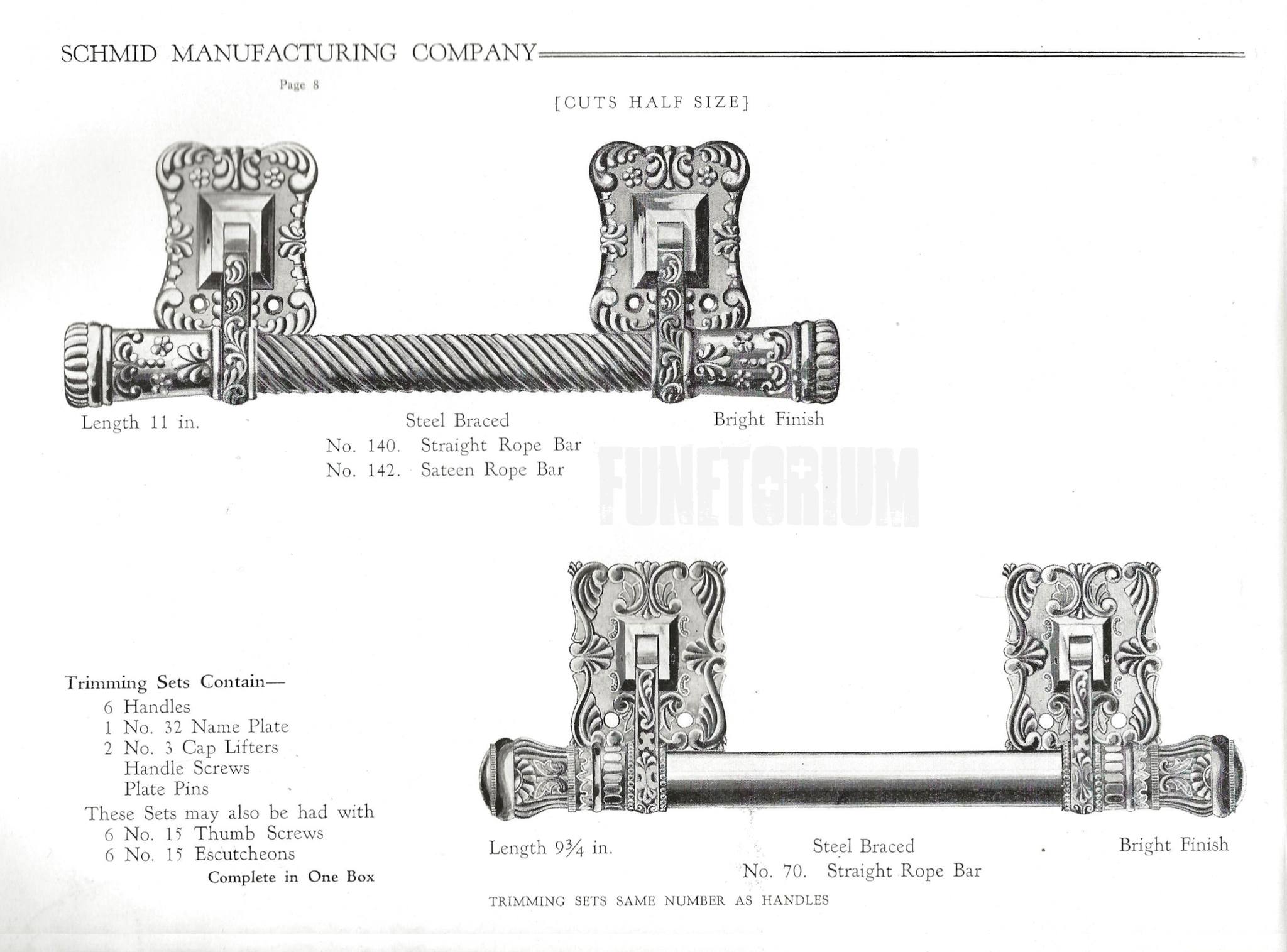 Funetorium - Early century Schmid Manufacturing coffin handle 1:2 ...