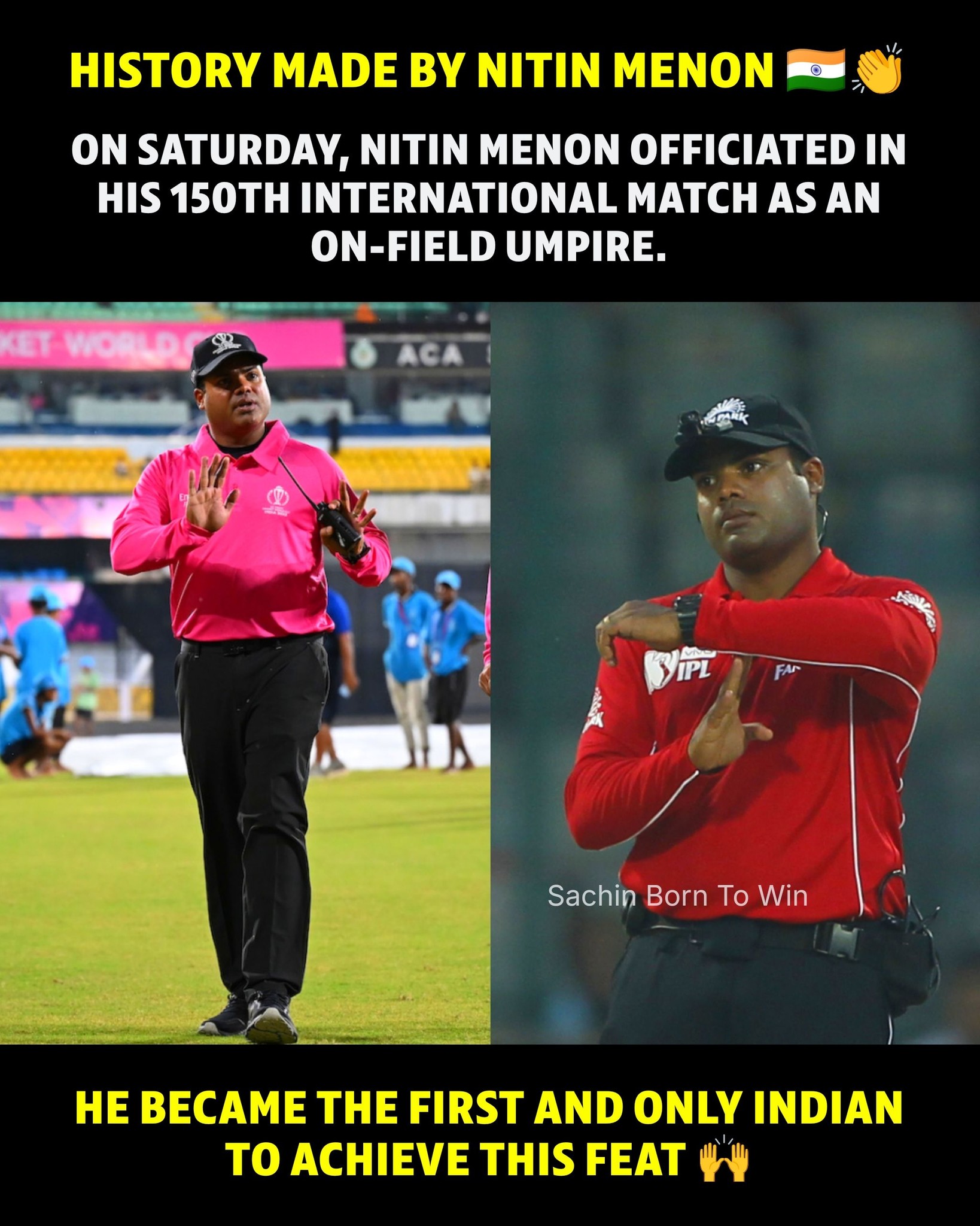Sachin - A Proud Milestone For Indian Cricket Officiating 🇮🇳👏 Many ...