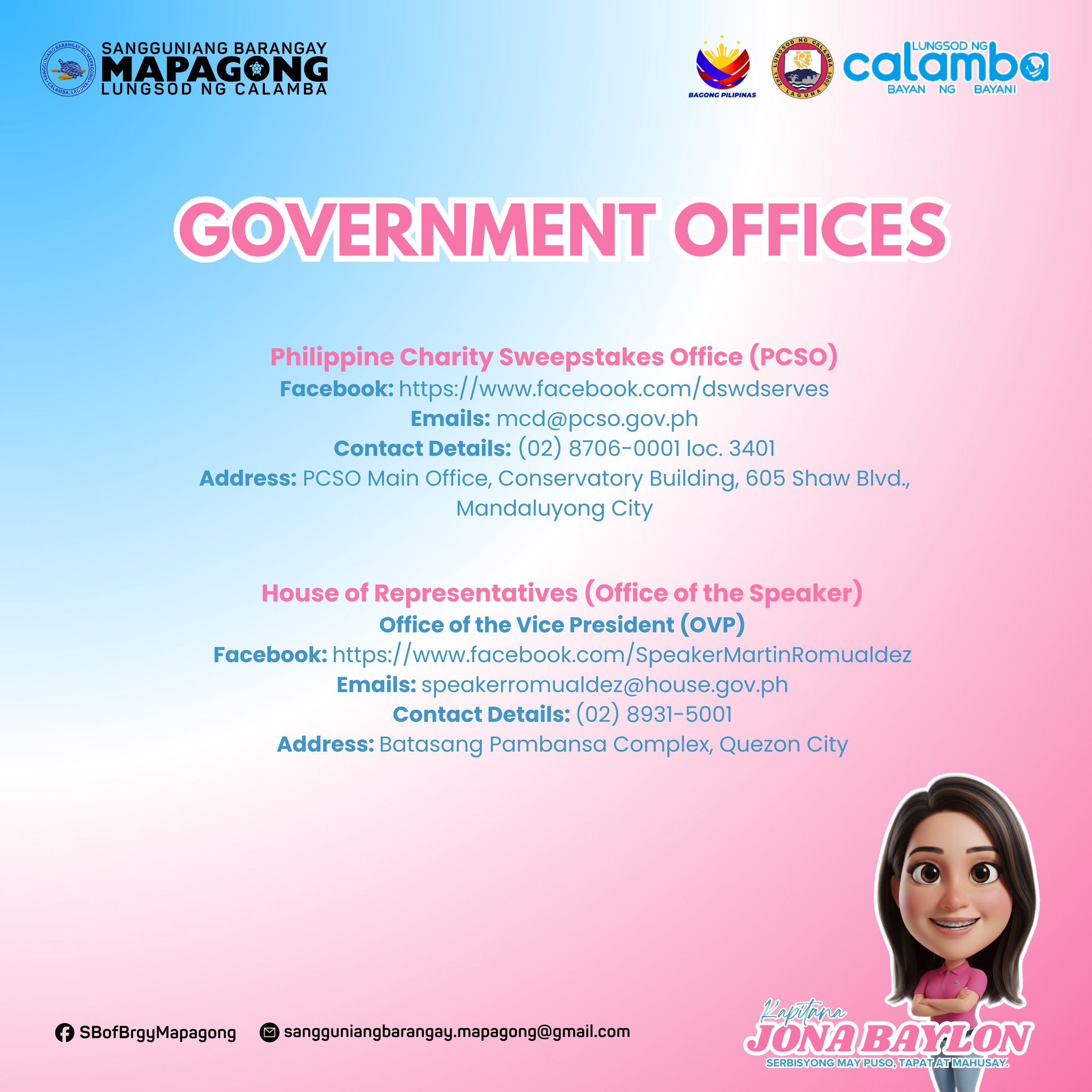 Sangguniang - Philippine Charity Sweepstakes Office (PCSO) Facebook ...