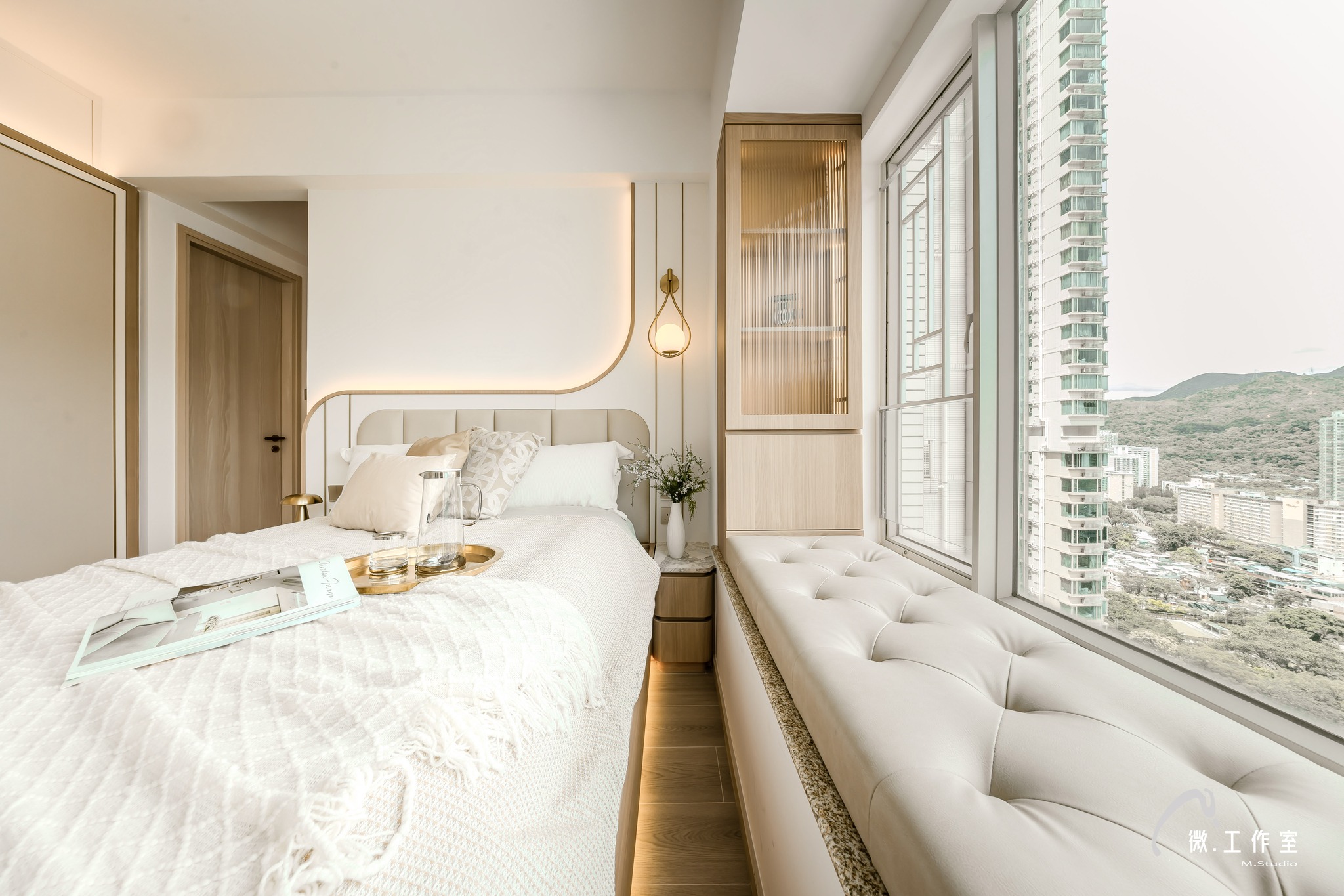 Mstudio - #微工作室 | Festival City 名城 | 984平方呎 | 三房單位 ☁️《自然系・現代北歐：柔和弧線搭配奶白 ...