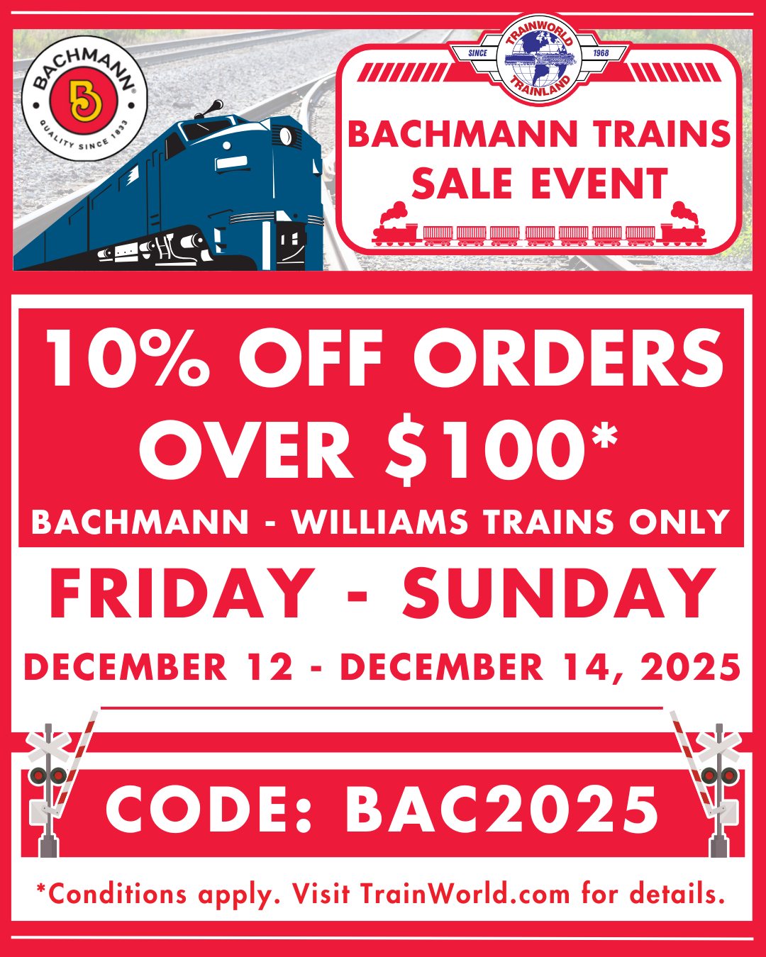 TrainWorld.com - 🚨BACHMANN SALES EVENT🚨 Save 10% off orders over $100 ...