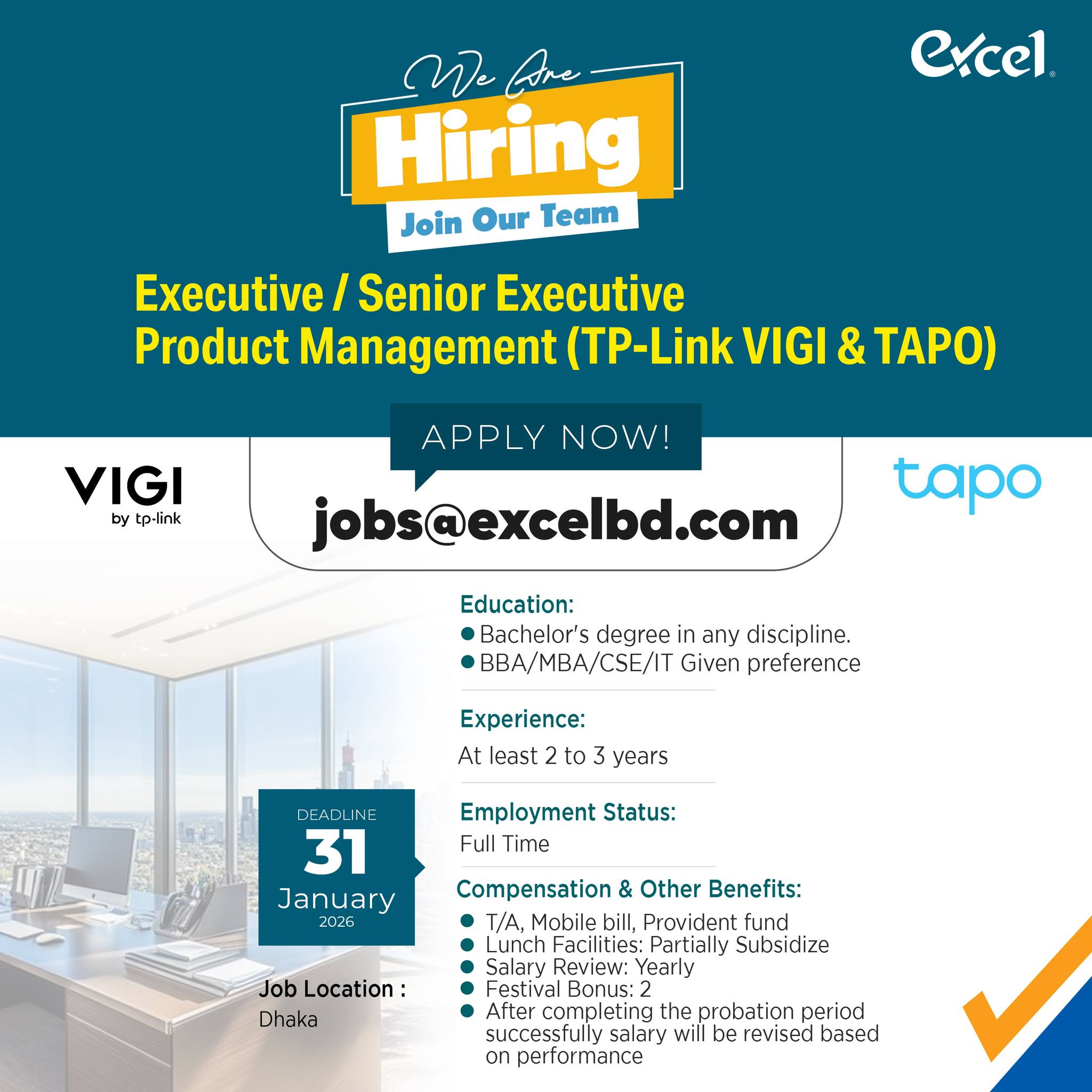 Excel - We are hiring Executive / Senior Executive - Product Management ...