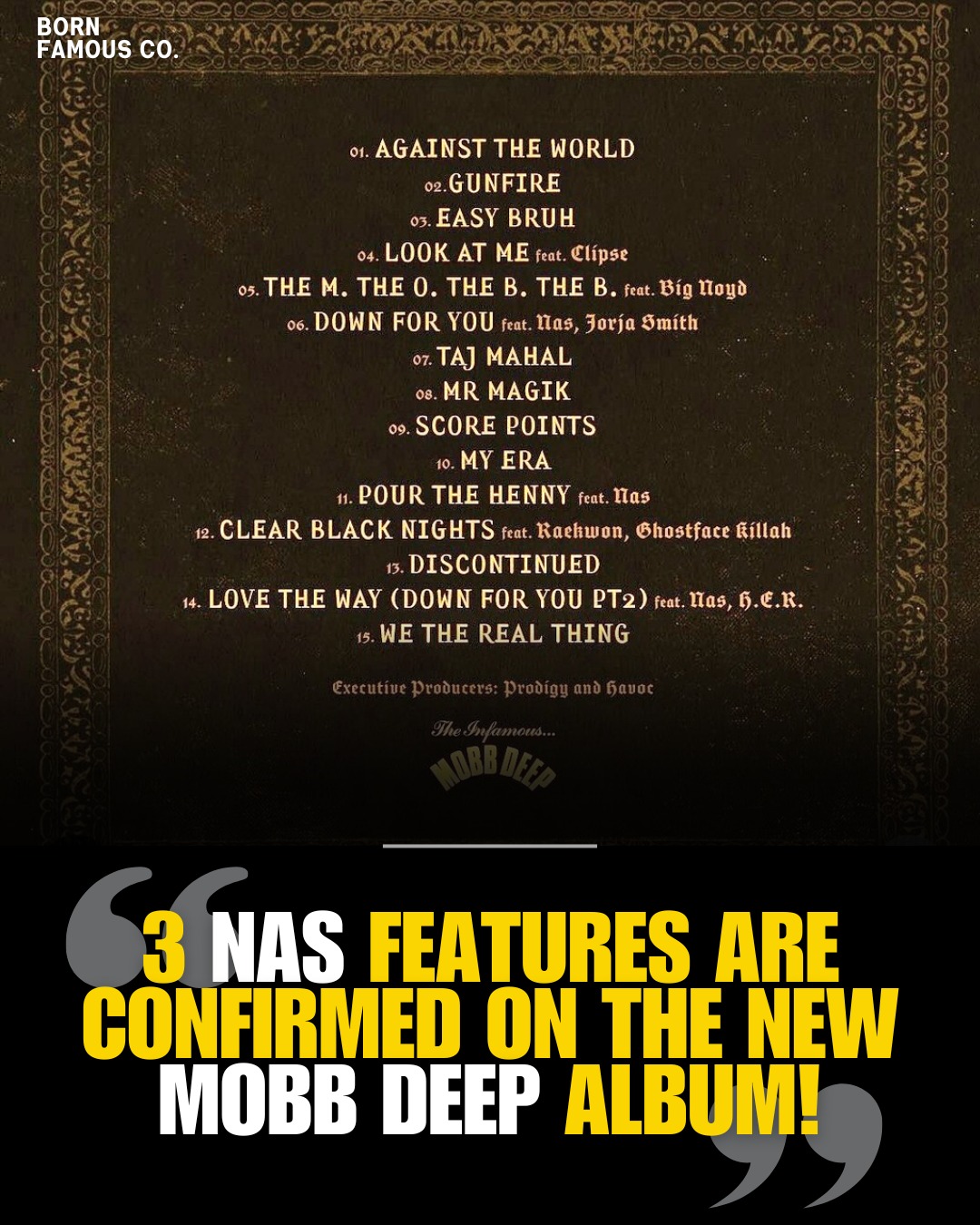 Three Nas features confirmed on the new Mobb Deep album 🤯