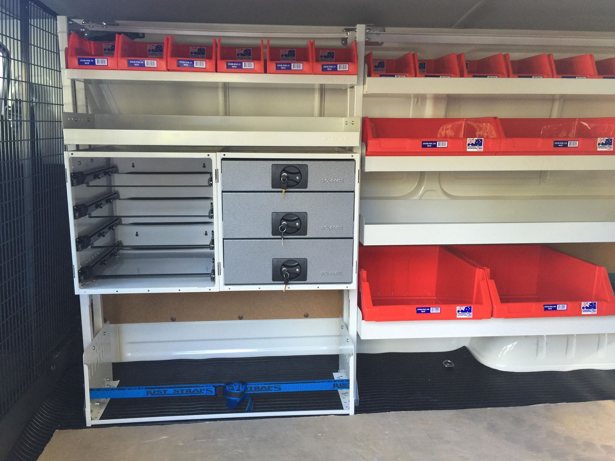 Our cabinet and metal drawer kits... - Rola-Case & Rola-Shelf