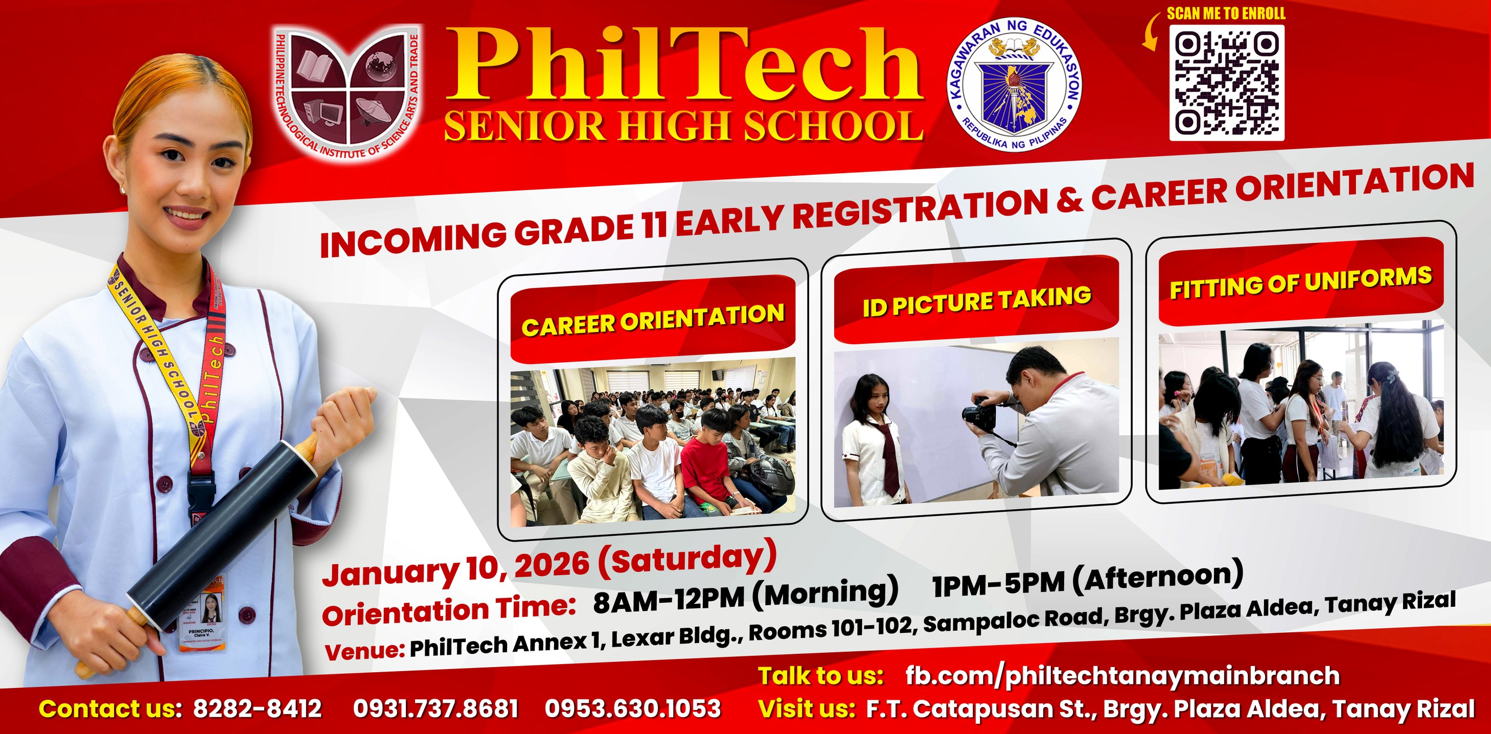 PhilTech-Tanay - INCOMING GRADE 11 EARLY REGISTRATION & CAREER ...