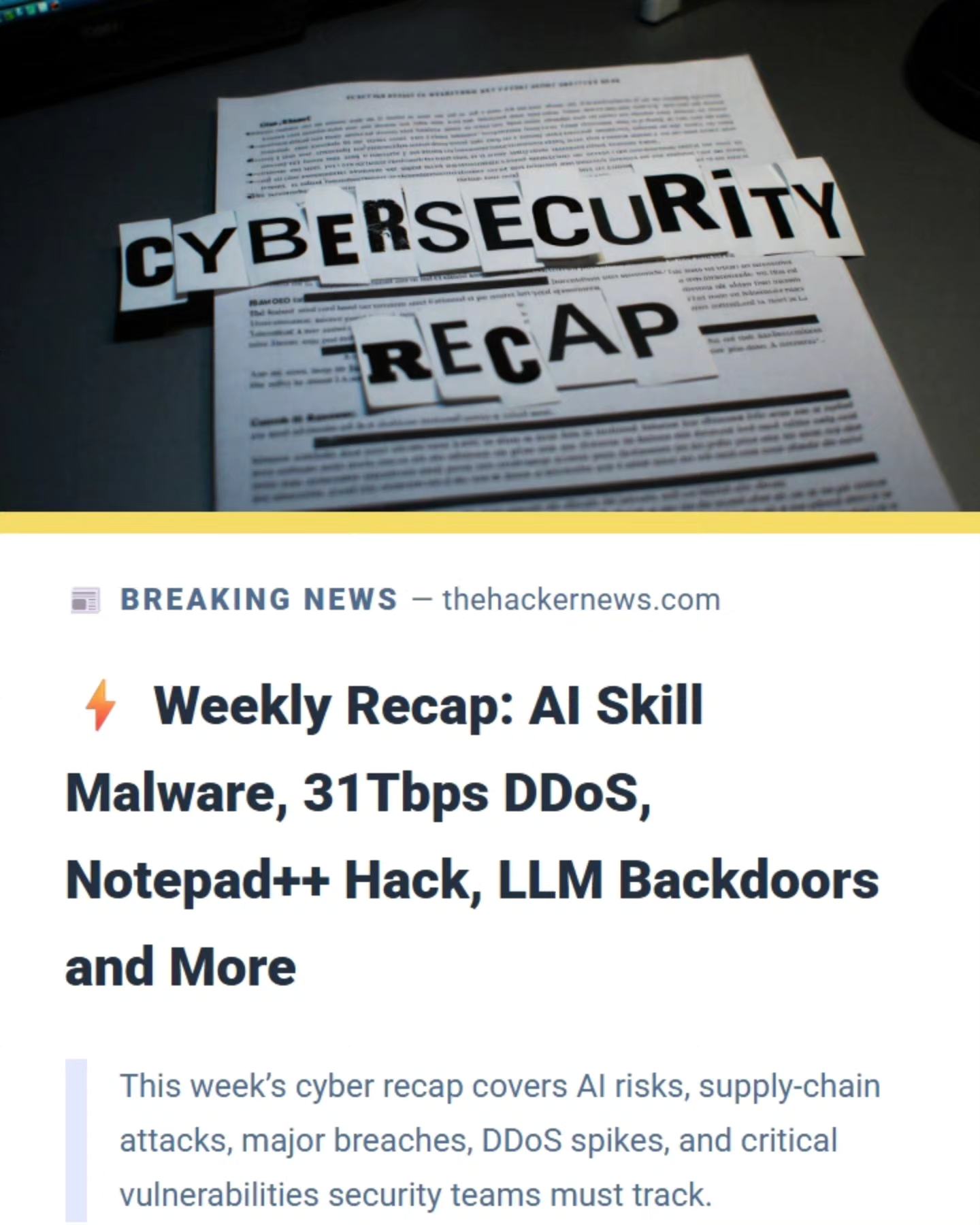 The Hacker News - ⚠️ AI tools, supply chains, and trusted... | Facebook