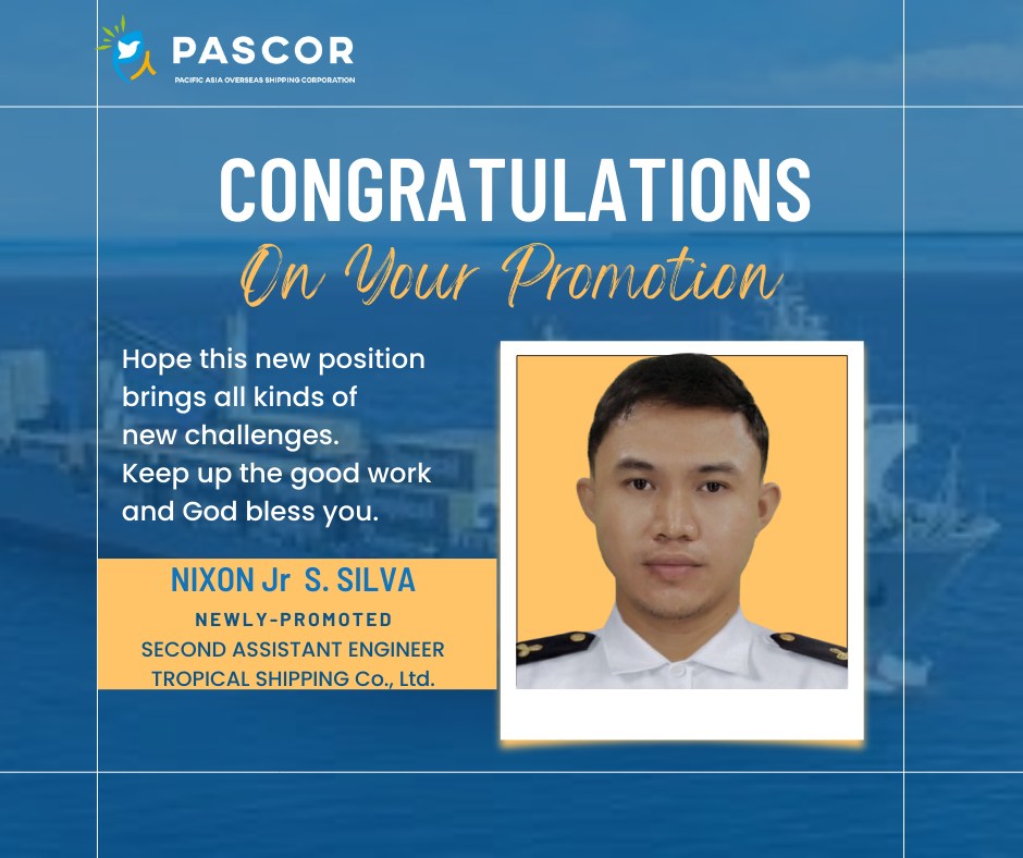 Pascor Shipping - 🥳Congratulations to our crew member, Mr.... | Facebook