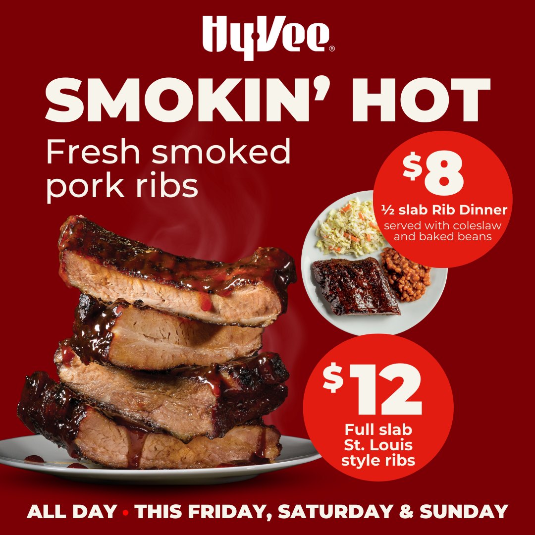 Hy-Vee - Rib lovers, this one is for you. 🍖🔥 Score a full slab of St ...