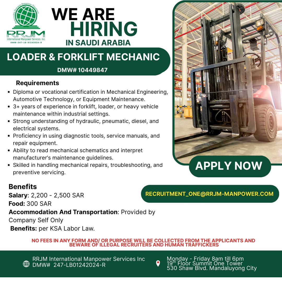 RRJM - ⚙️🚜 Drive Your Career Forward – Be a Loader & Forklift Mechanic ...