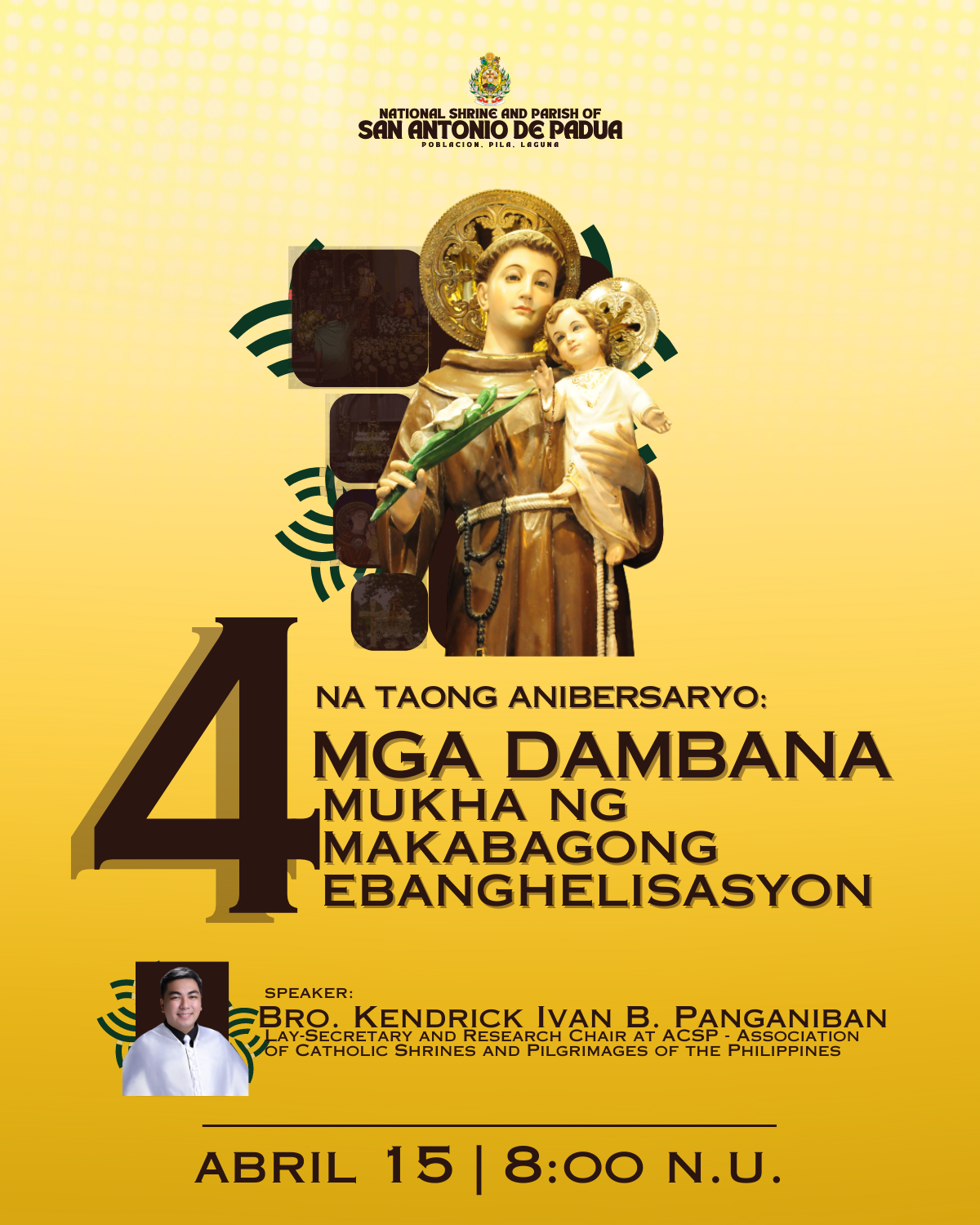 Mga Dambana: mukha ng makabagong ebanghelisasyon Ang pagdiriwang ng ika ...