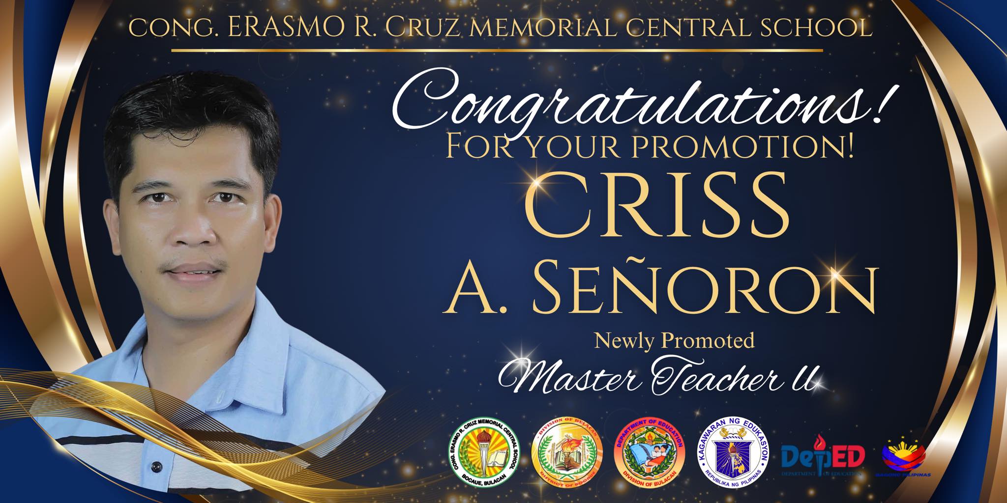 DepEd - Congratulations, Sir Criss A. Señoron on your approved ...
