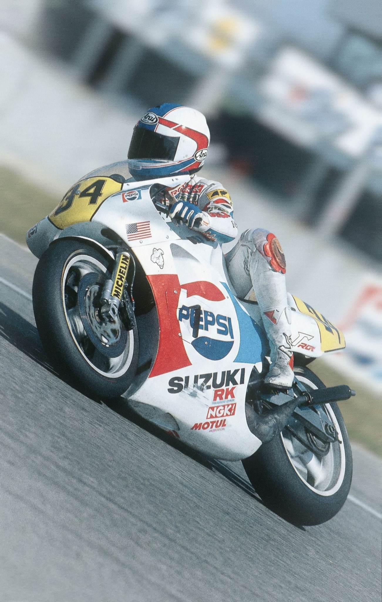 Team Pepsi Suzuki 1988 KevinSchwantz 🇺🇲 #34 and Rob McElnea #10