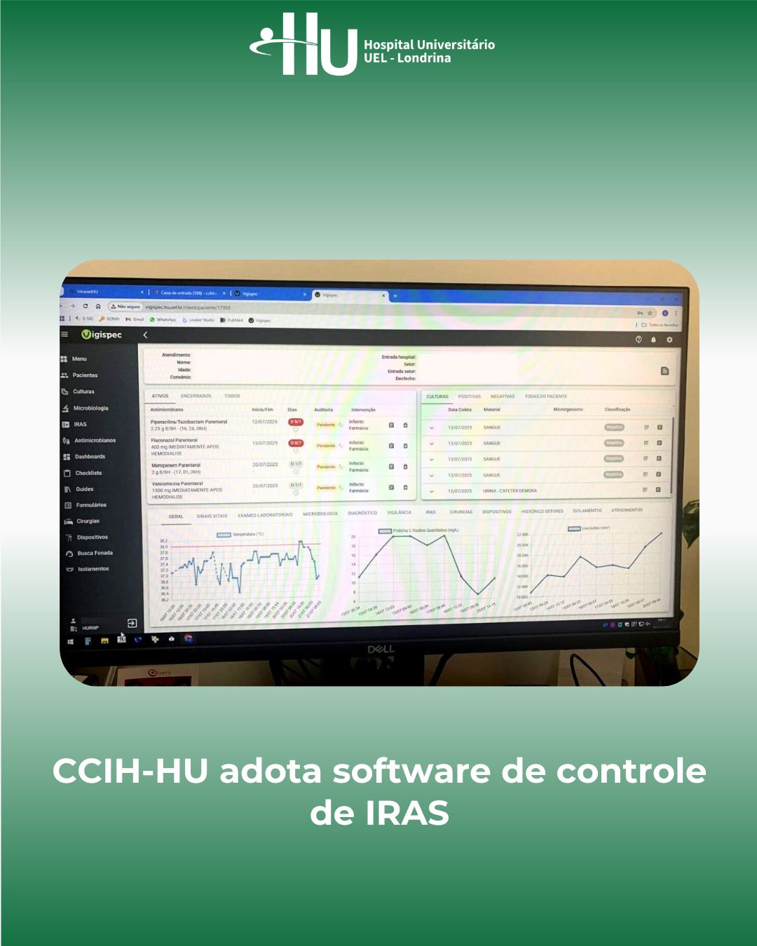 Hospital - A Comissão de Controle de Infecção Hospitalar (CCIH), do HU ...