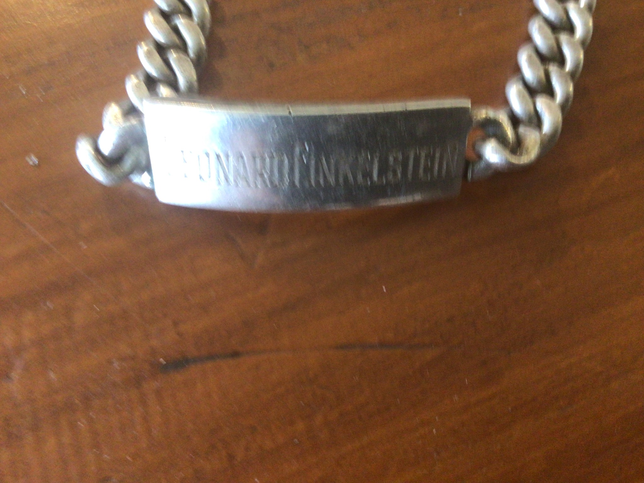 Lost identity bracelet from 453rd Bomb Group at Old Buckenham Airfield