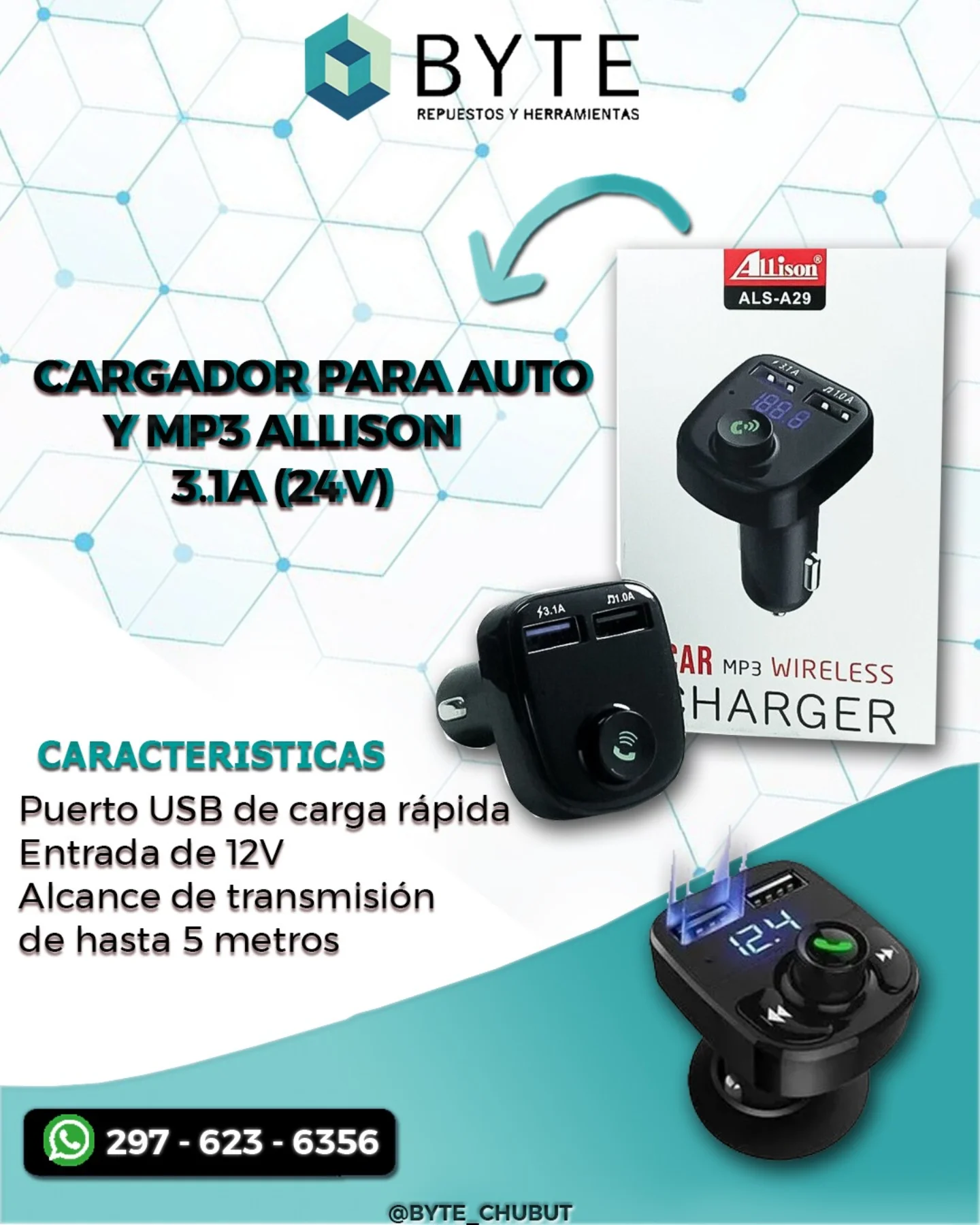 RYAP - 💥 CARGADOR PARA AUTO Y MP3 💥 📍 Comodoro Rivadavia, chubut 🛵 ...
