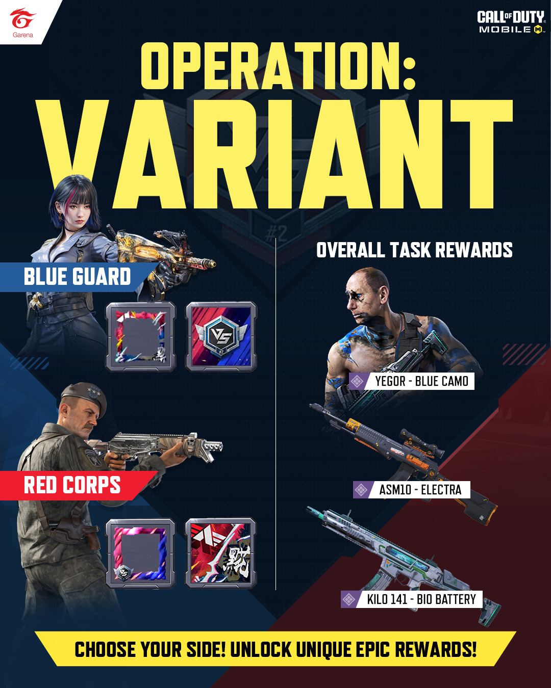 Garena - 🛡️ Operation: Variant Have you collected your faction rewards ...