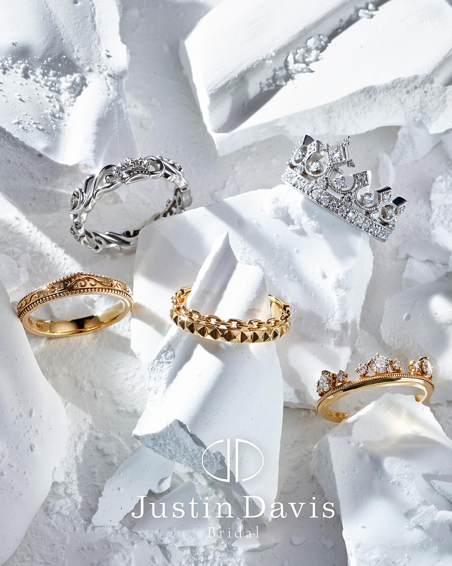 Justin - Duet Studs Marriage Rings 二人で奏でる愛のデュエット 