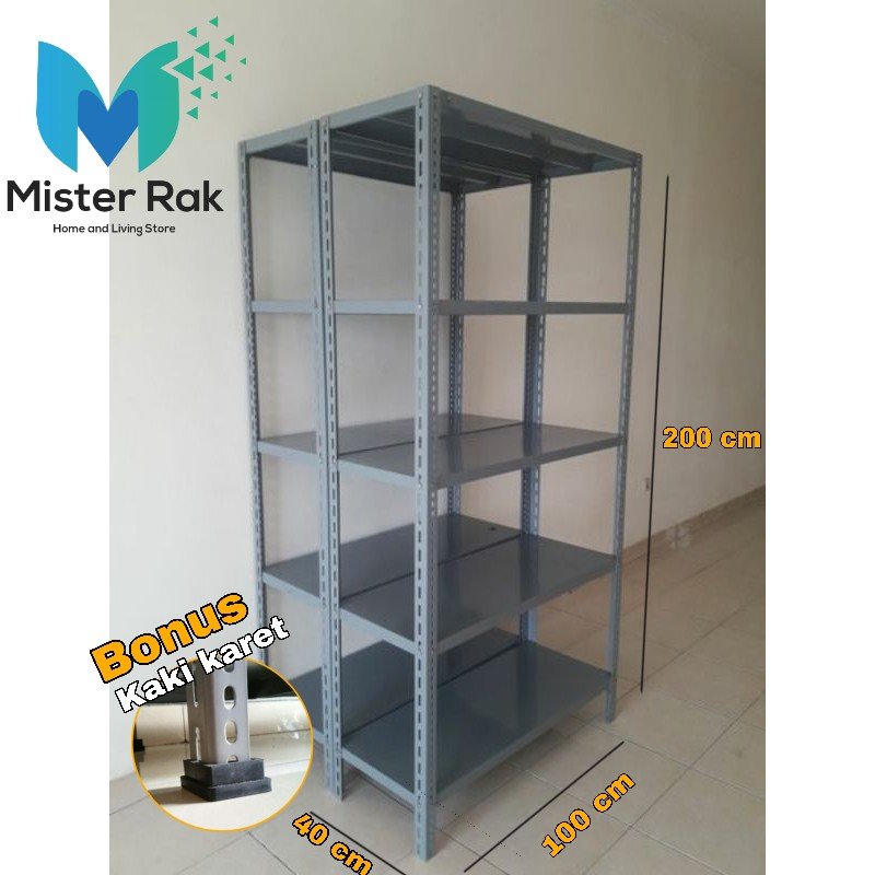 Rak Besiku - rak besi siku lubang 5 susun bahan material...