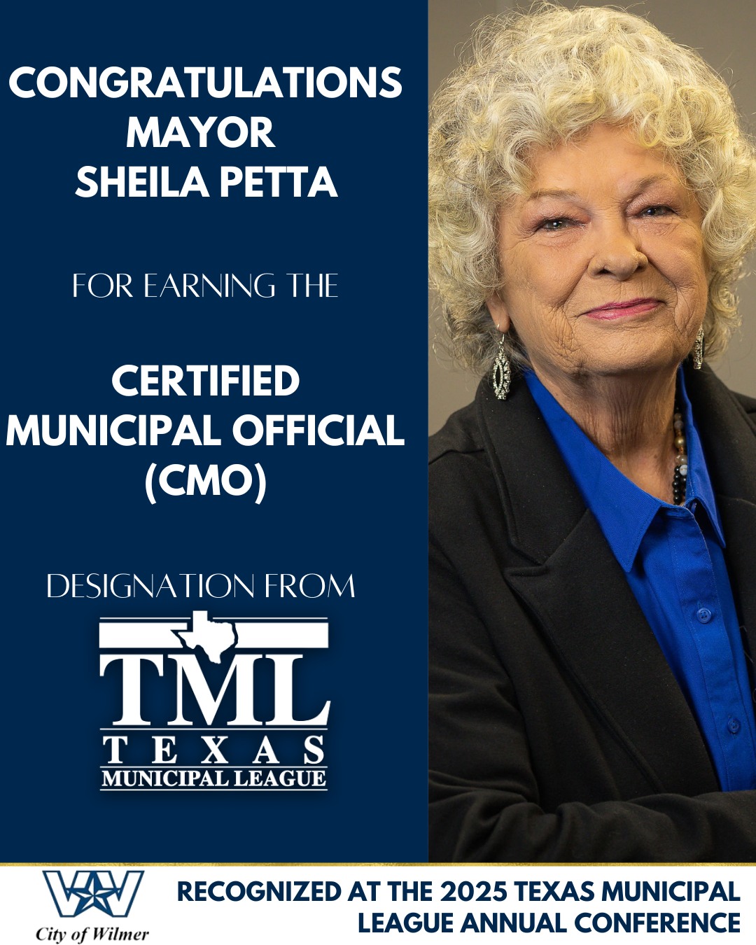 City of Wilmer - Congratulations, Mayor Sheila Petta! 🌟... | Facebook