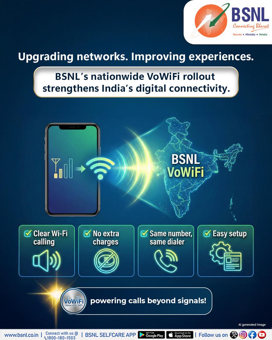 BSNL India - BSNL VoWiFi brings Voice over Wi-Fi calling... | Facebook