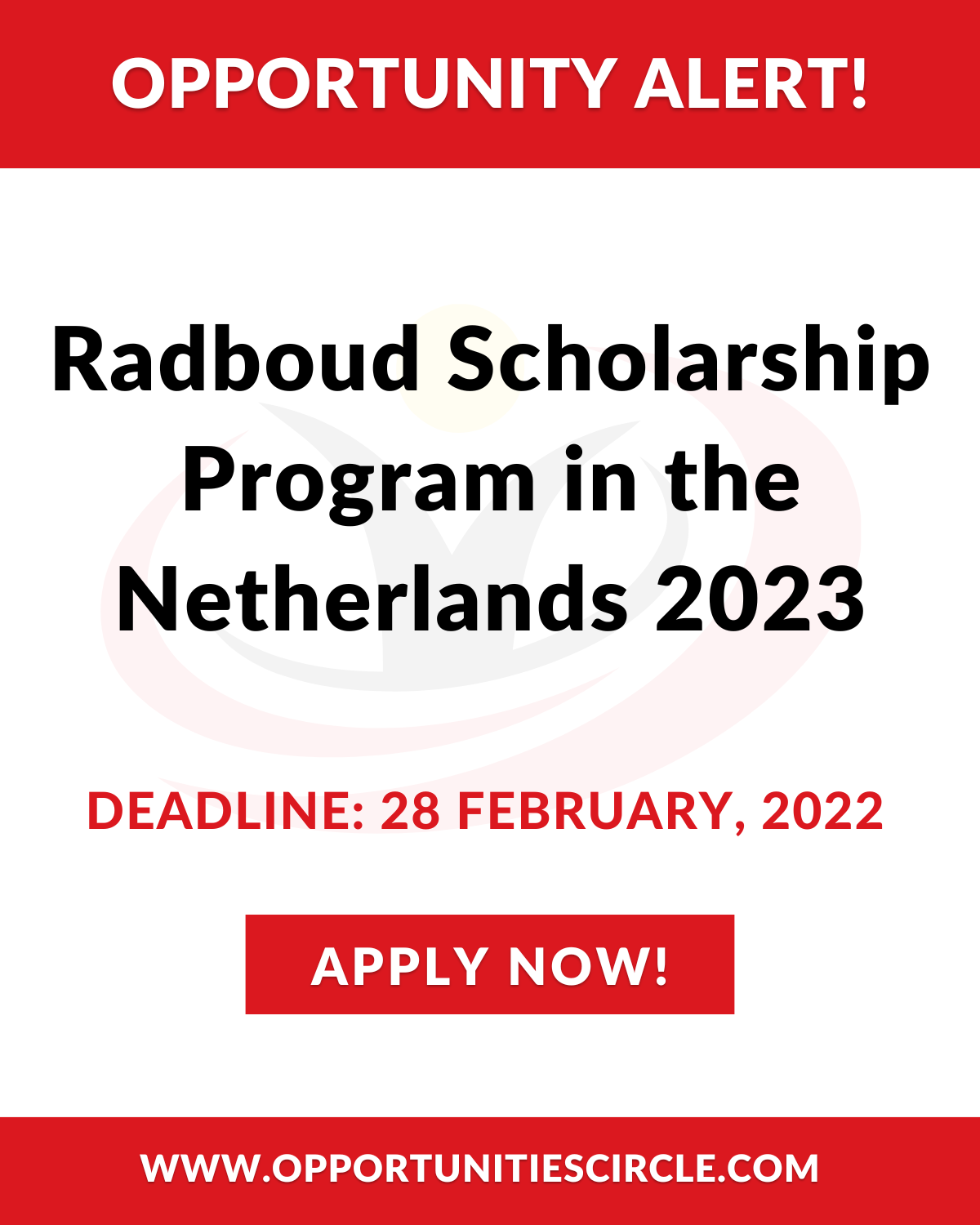 Opportunities - Radboud Scholarship program in the Netherlands 2023 for ...