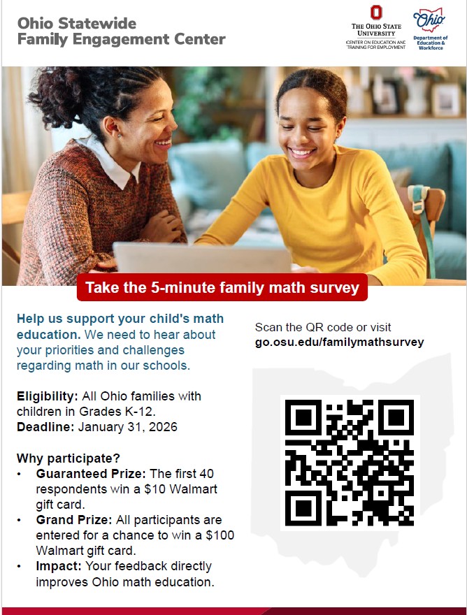 Firestone - Ohio PTA is requesting your help in a statewide Family Math ...