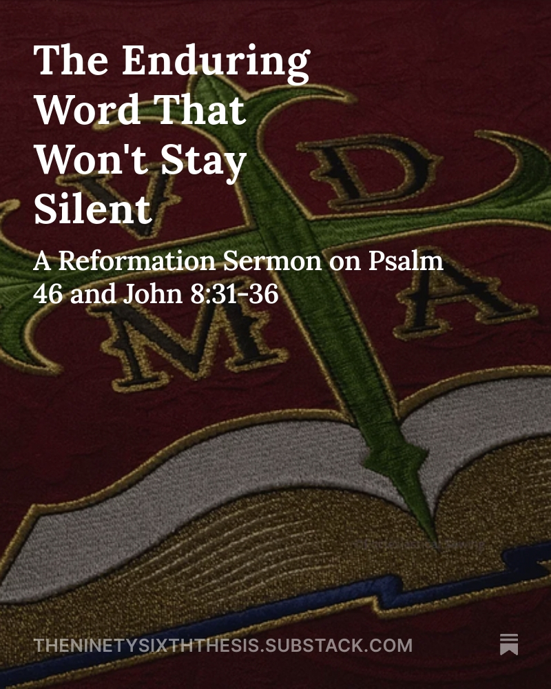 Pastor - The Enduring Word That Won't Stay Silent: A Reformation Sermon ...