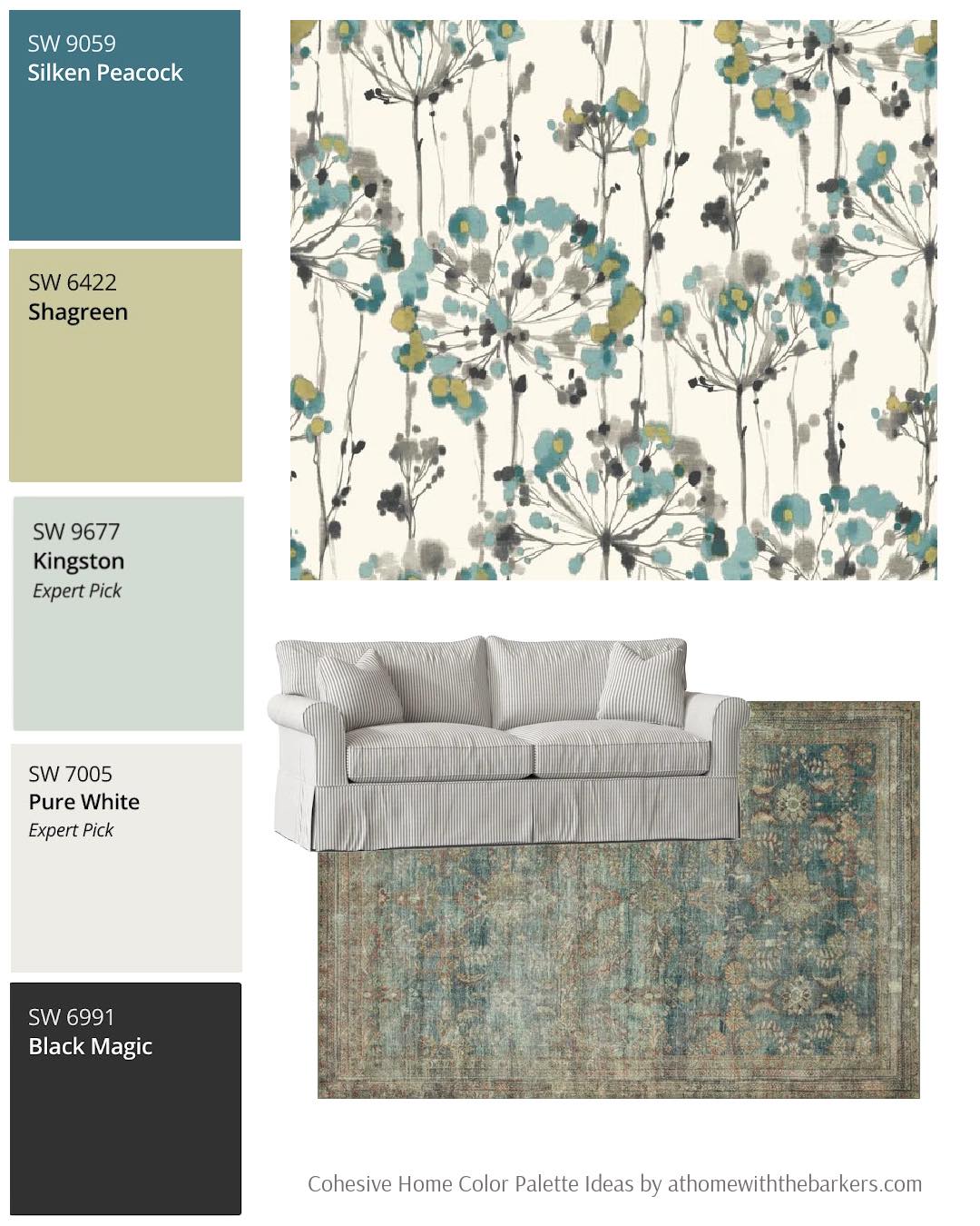 At - This peel and stick floral wallpaper is from Candice Olson ...
