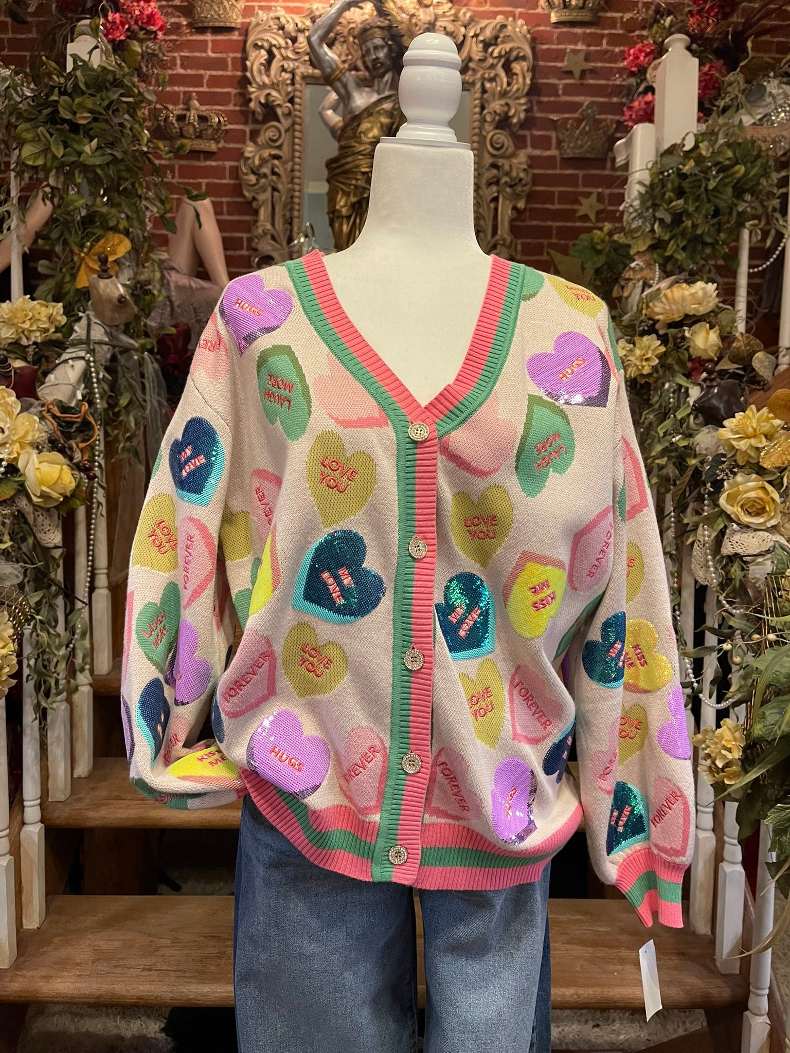 More Queen of Sparkle, please! Can this candy heart cardigan get 