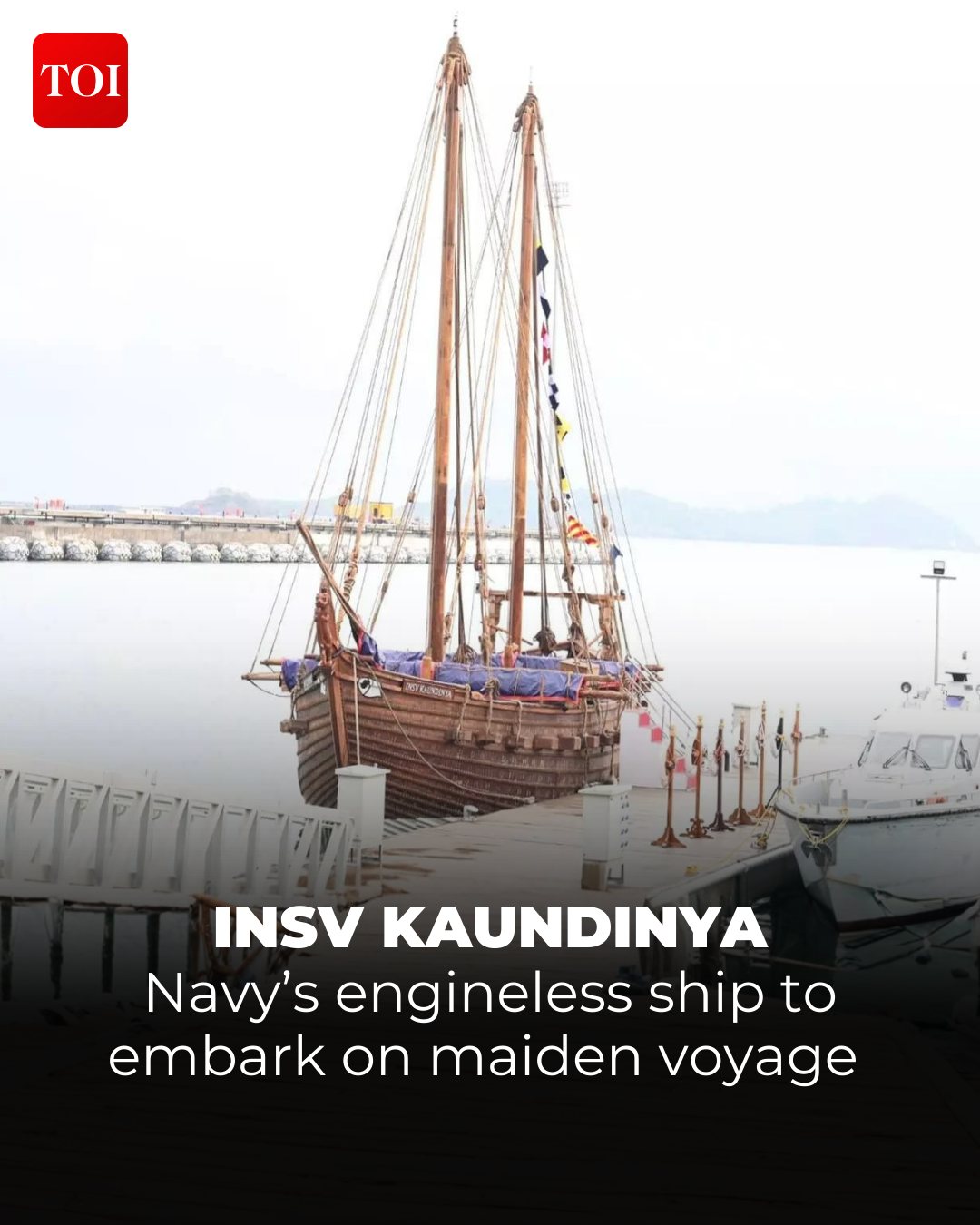 The Times - The #IndianNavy's stitched sailing vessel, INSV #Kaundinya ...