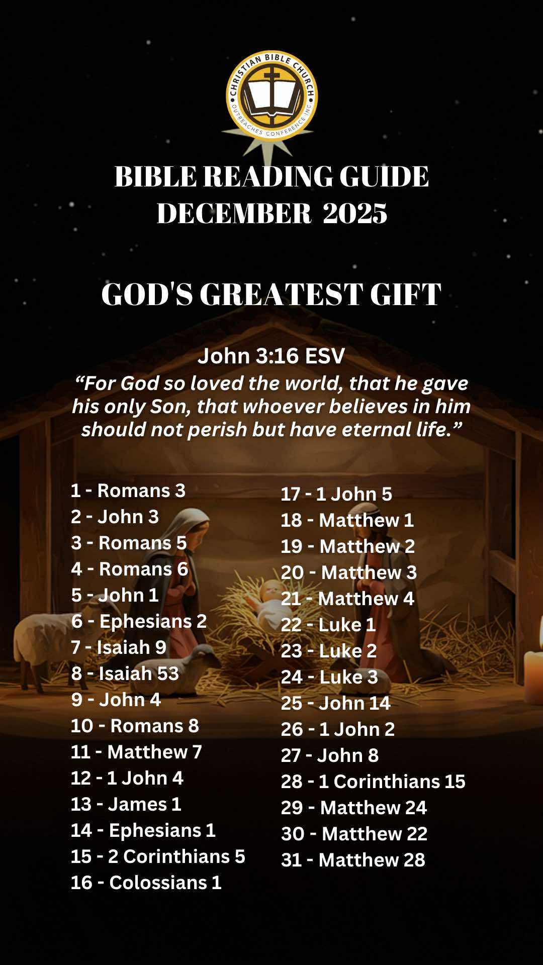 Christian - 𝐁𝐢𝐛𝐥𝐞 𝐑𝐞𝐚𝐝𝐢𝐧𝐠 𝐆𝐮𝐢𝐝𝐞 – 𝐃𝐞𝐜𝐞𝐦𝐛𝐞𝐫 𝟐𝟎𝟐𝟓 “For God so loved the ...