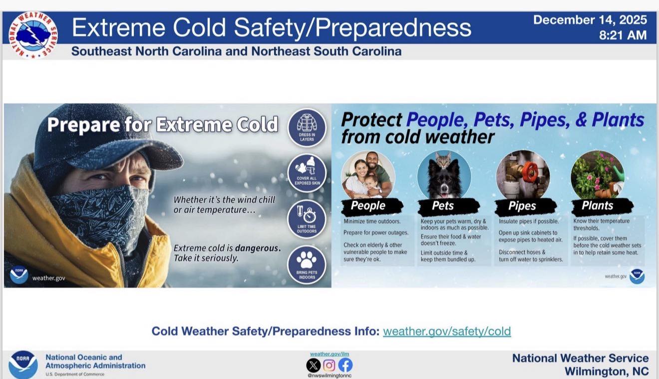 Robeson - 🚨 Extreme Cold Alert 🚨 Dangerously cold temperatures and wind ...