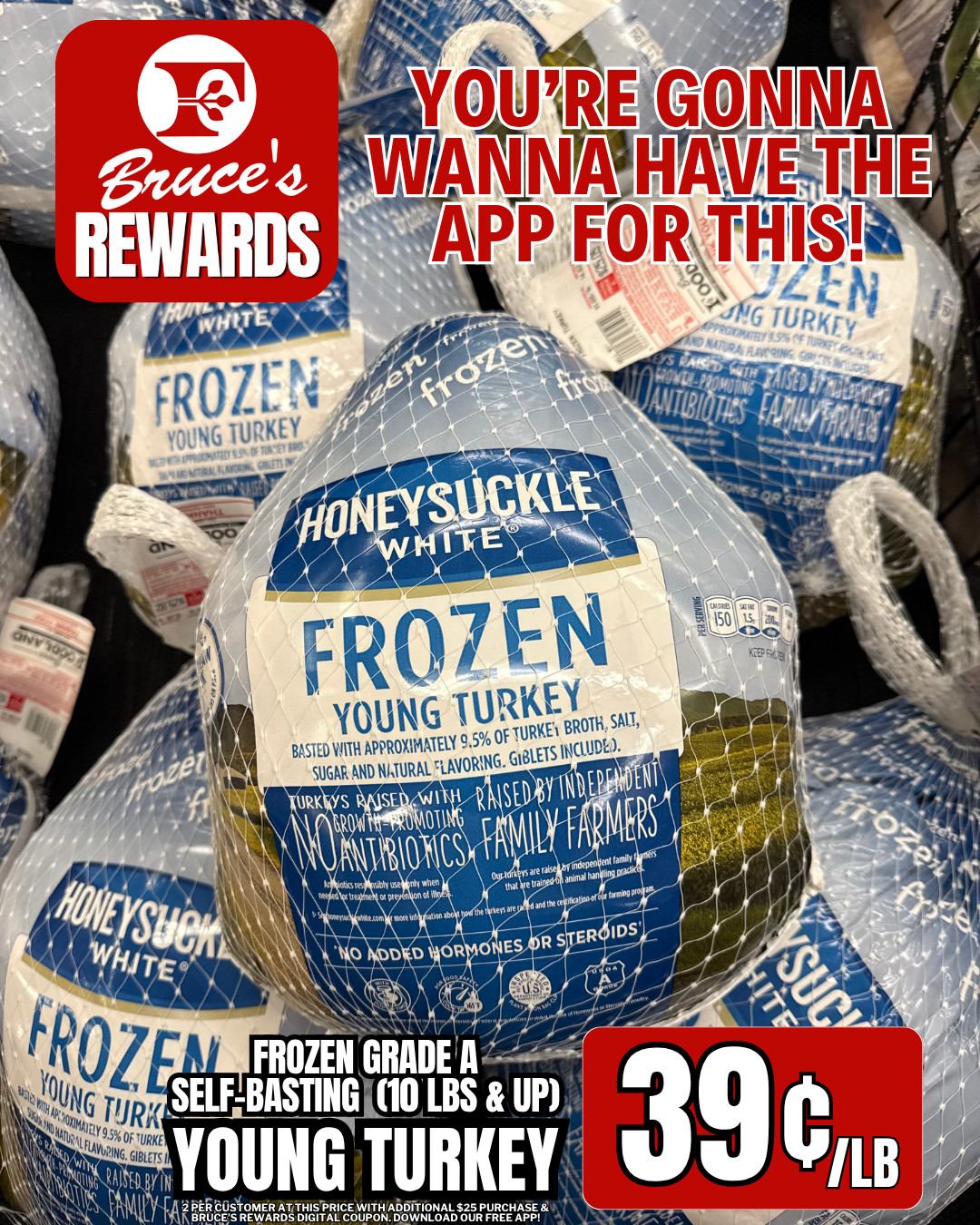 Bruce's - 🦃🎉 TURKEY TIME IS HERE. And this deal is HUGE. Frozen Grade A ...