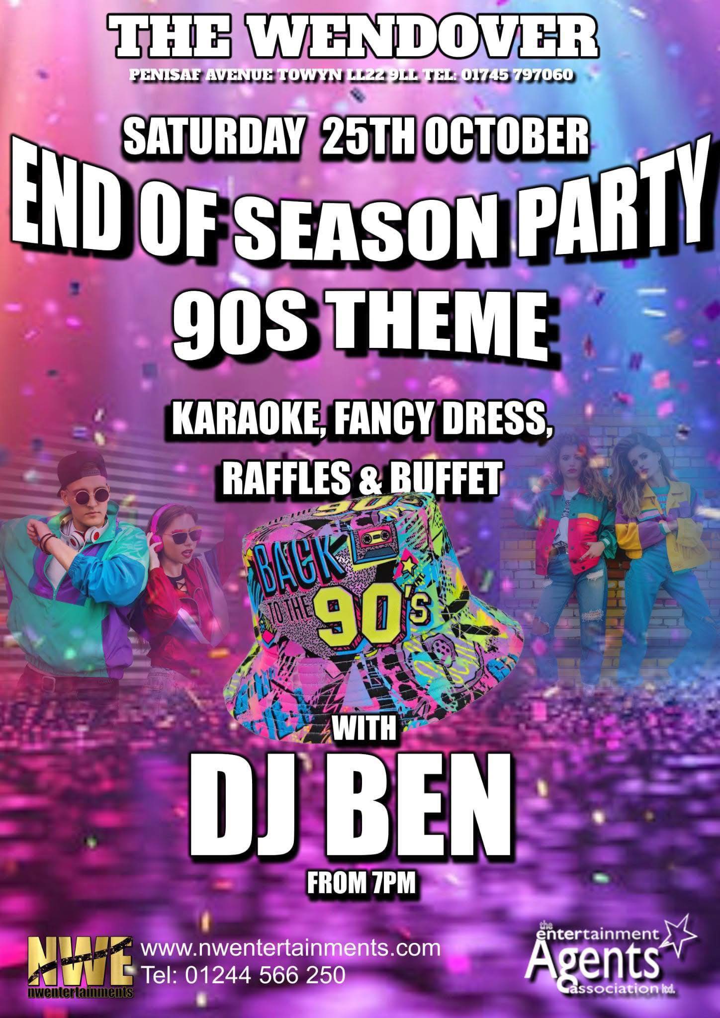 The Wendover - 🚨🎉 END OF SEASON PARTY 🎉🚨 We’re going out with a 90s ...