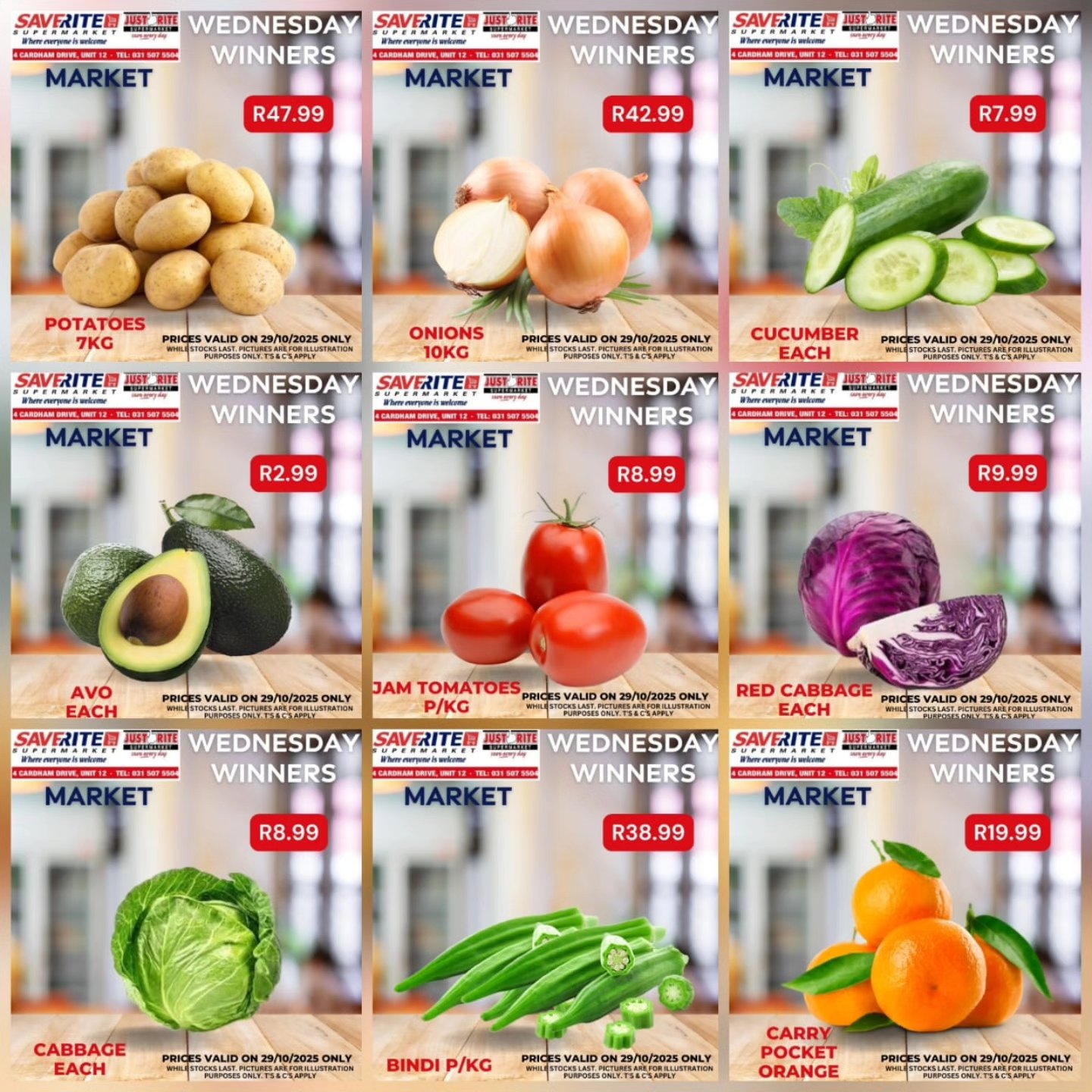 🔵🔴 Wednesday Winners 🔴🔵 More specials... - Saverite Justrite | Facebook