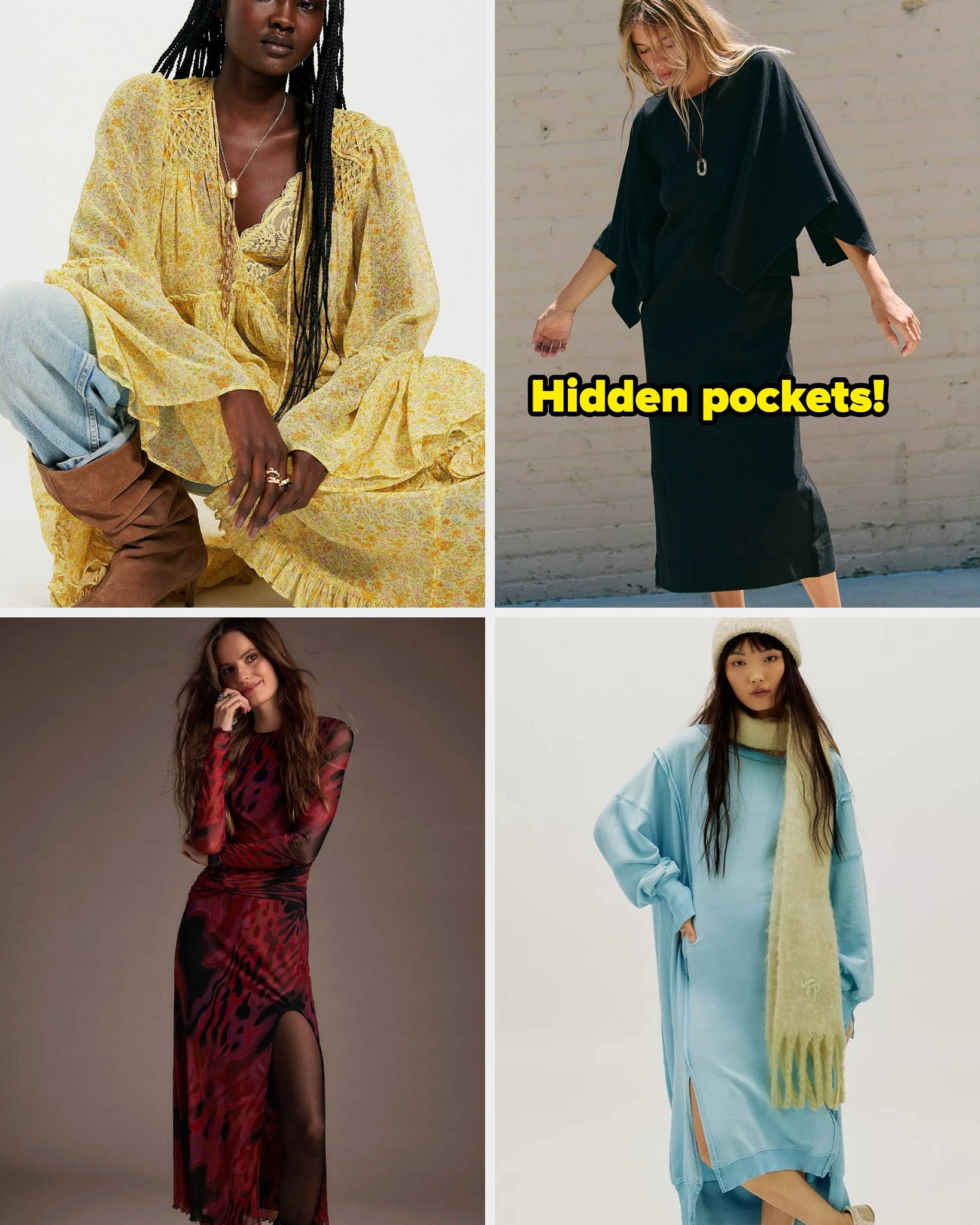 free people winter dresses 27 From To Wear If Cold Weather Won't Stop Your Love For 'Em https://www.buzzfeed.com/cierracowan/dresses-from-free-people -to-even-in-winter ?ref=bffbbuzzfeedpartner&utm_source=dynamic&utm_campaign=bffbbuzzfeedpartner Button half size 26 Cynthia Rowley Women's Boho Size pant:32